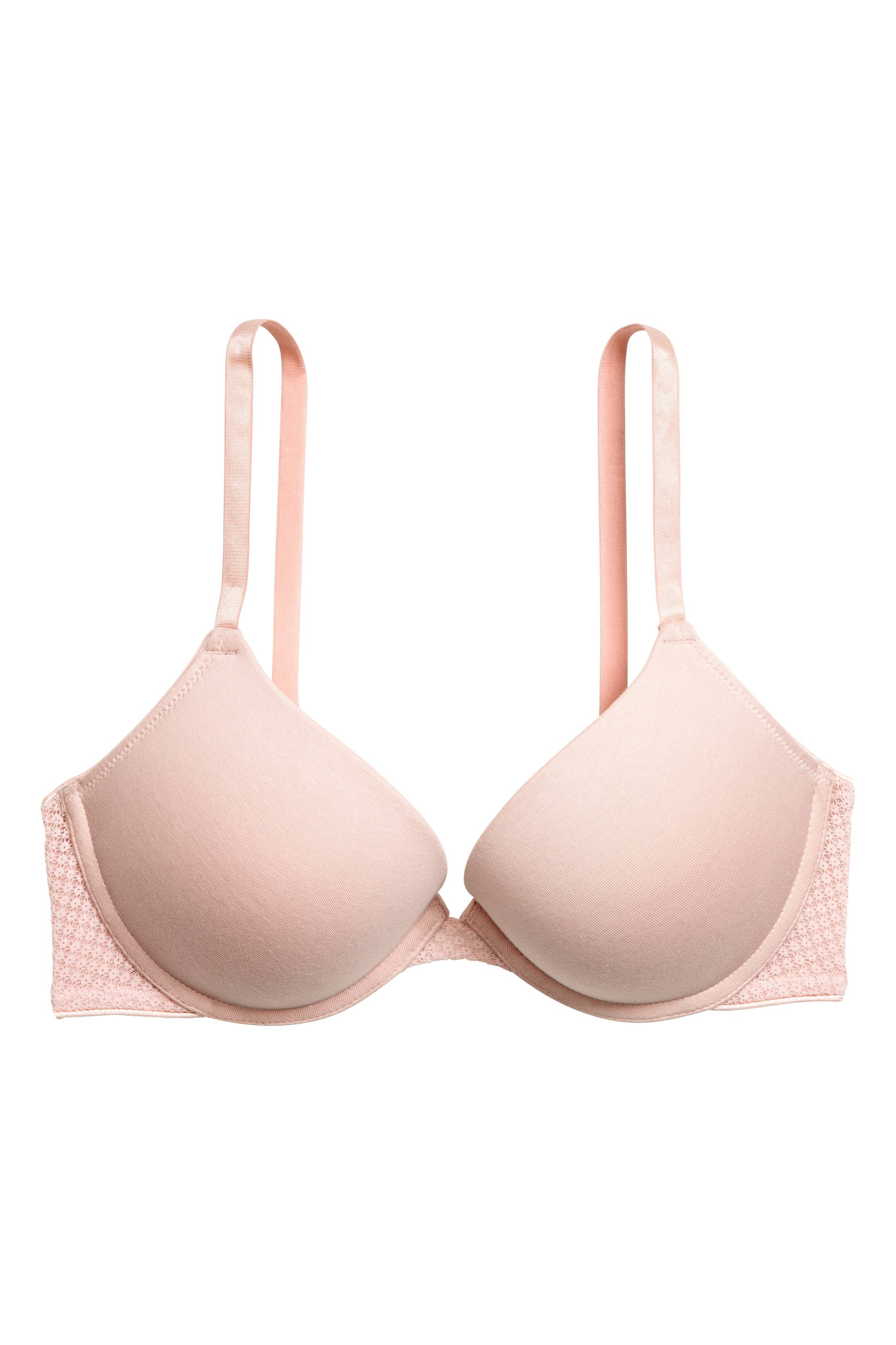 View larger image: 2-pack push-up bras - Powder pink/Dark grey - Ladies | H&M GB 1