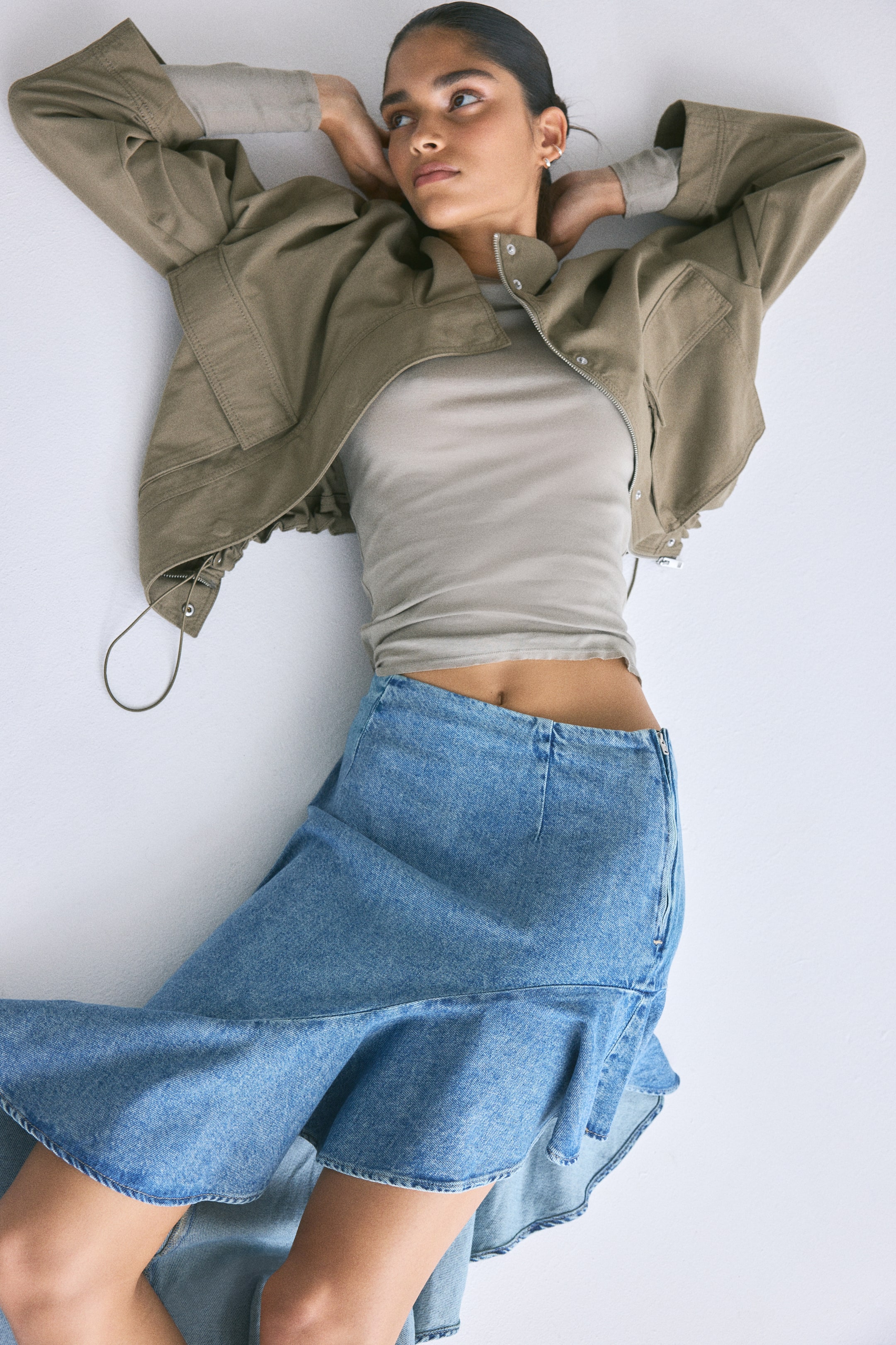 Jupe asymétrique en denim