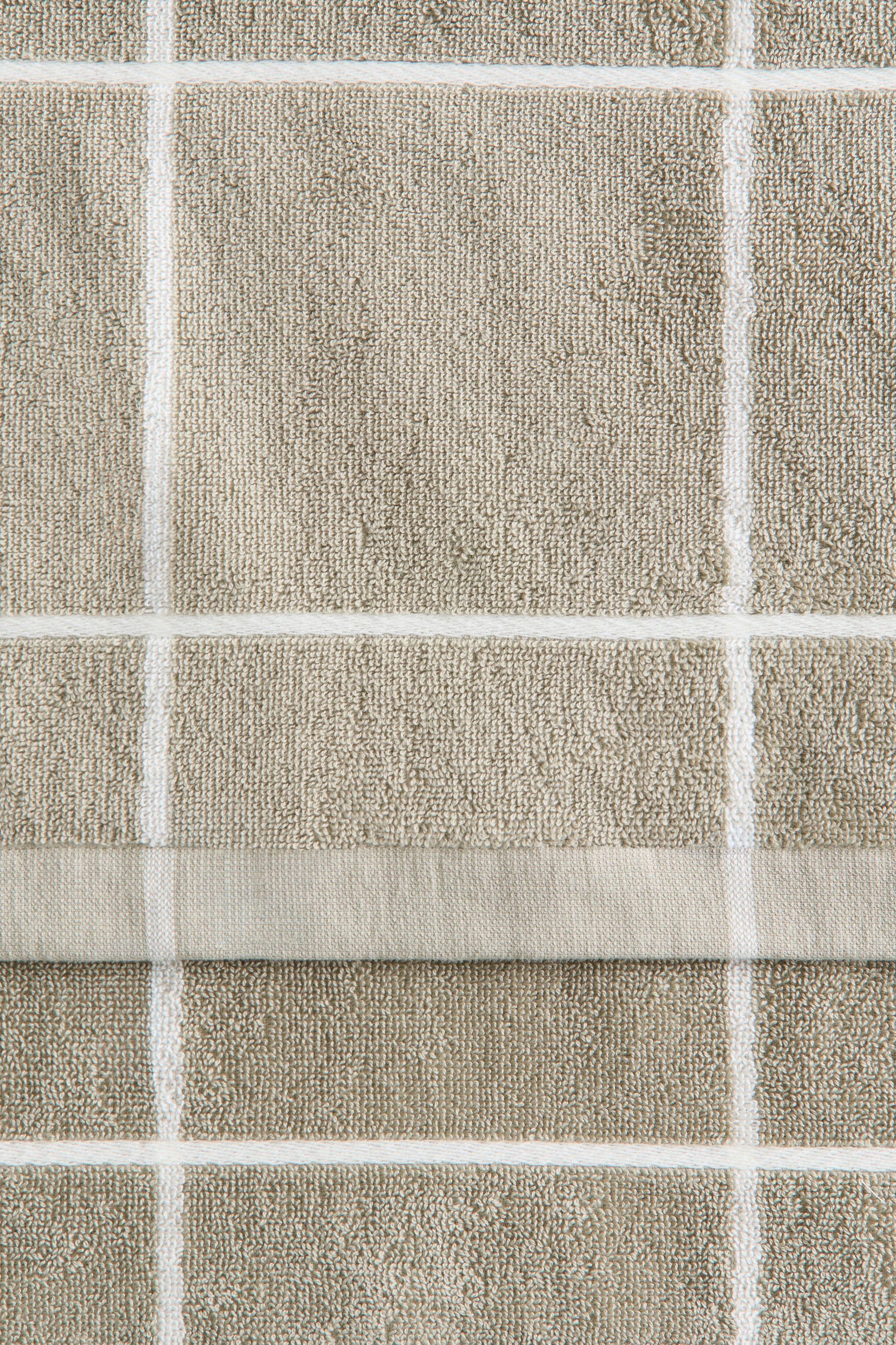 Serviette de bain à motif quadrillé