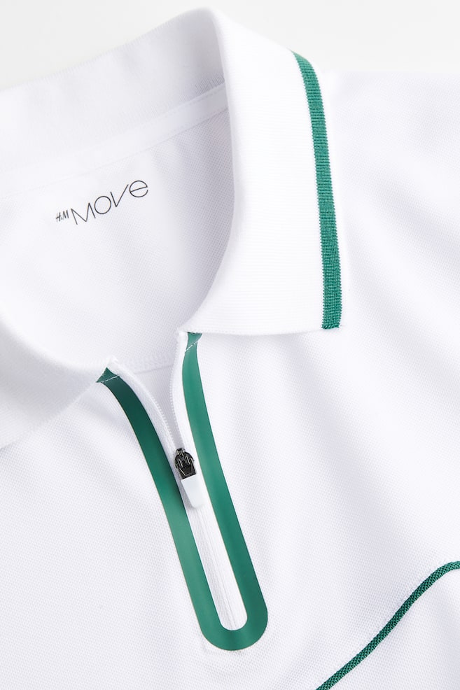 DryMove™ Tennis shirt - White/Black/Dark green/Red - 3