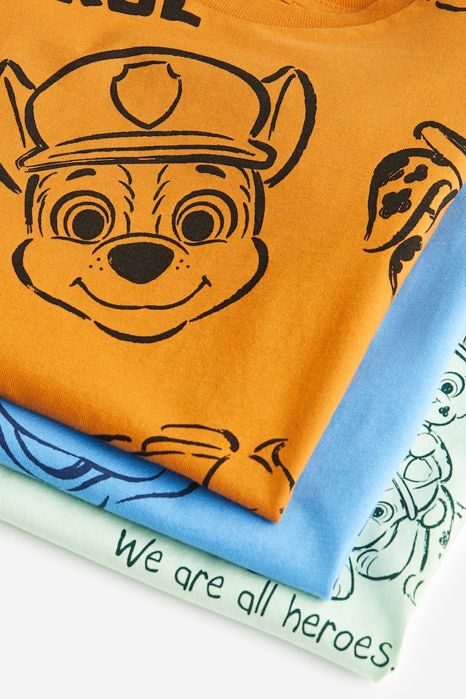 3-pack printed T-shirts - Blue/Paw Patrol/Blue/Sonic the Hedgehog/Brown/Jurassic World/Green/LEGO Ninjago/dc/dc/dc/dc/dc/dc - 3