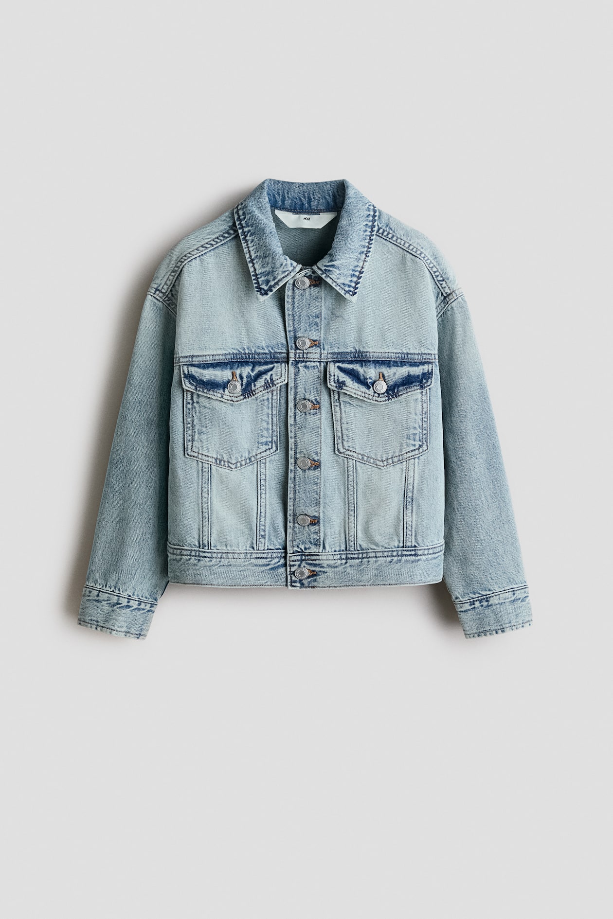デニムジャケット - ウォッシュドデニムブルー - Kids | H&M JP