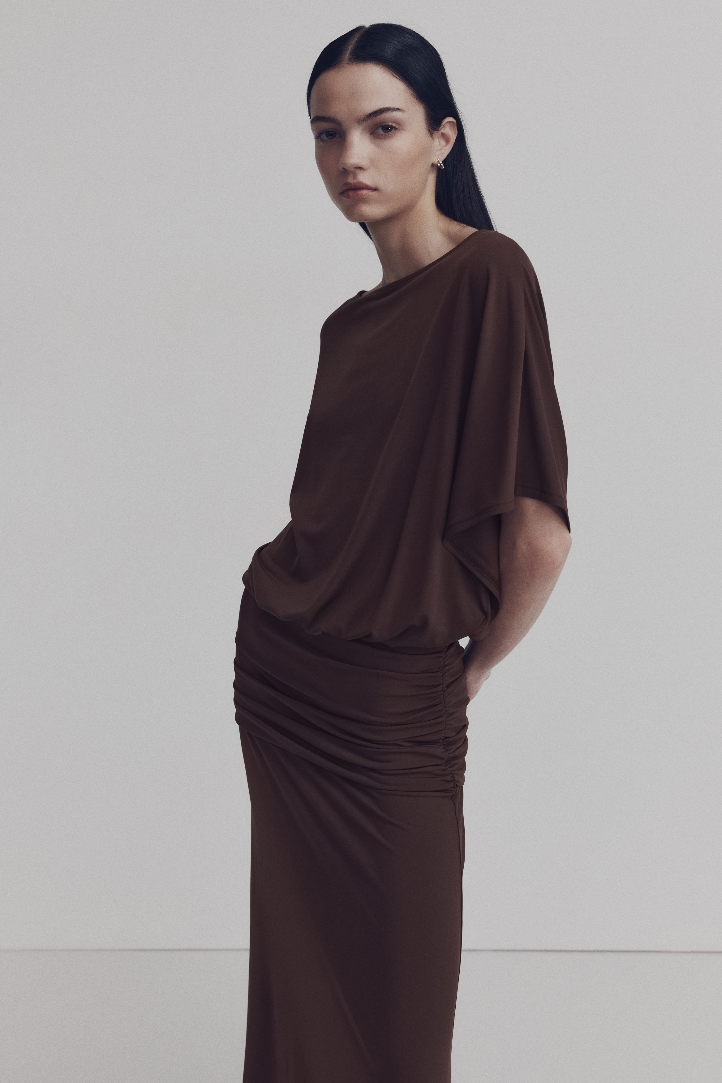 Draped maxi dress