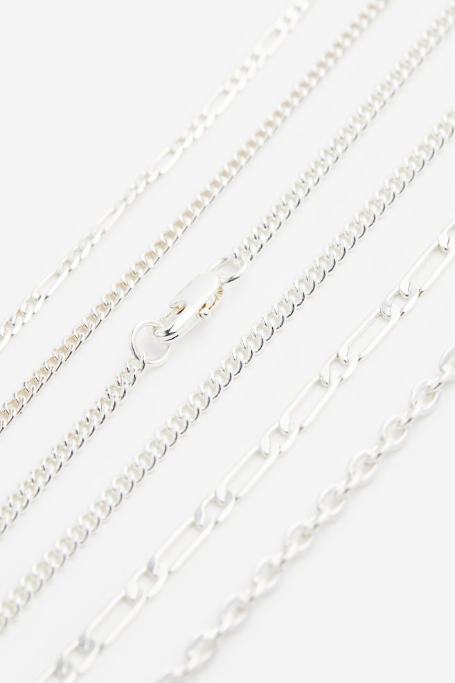 3-pack necklaces - Silver-coloured - 4