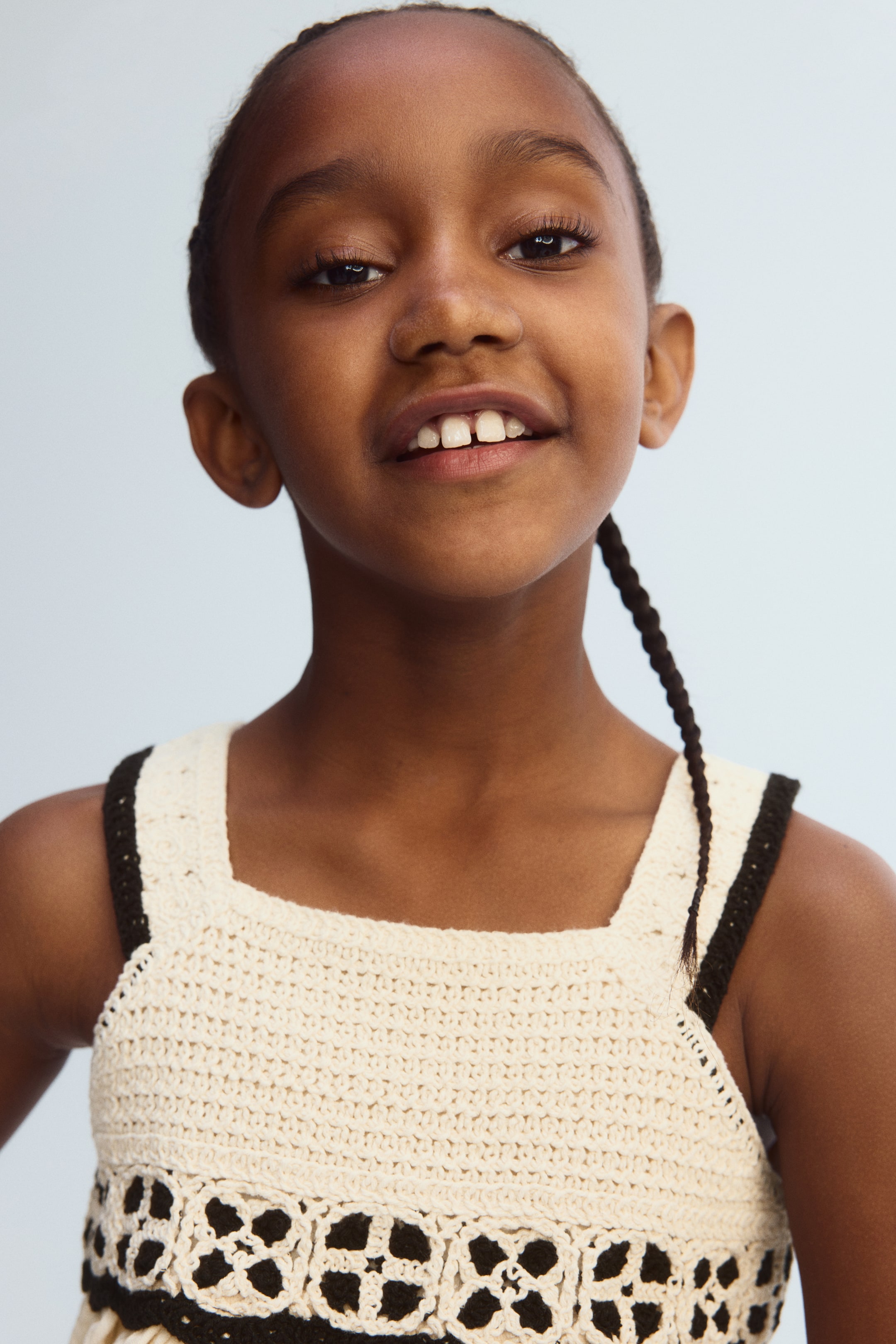Robe en mousseline avec détail d'aspect crocheté