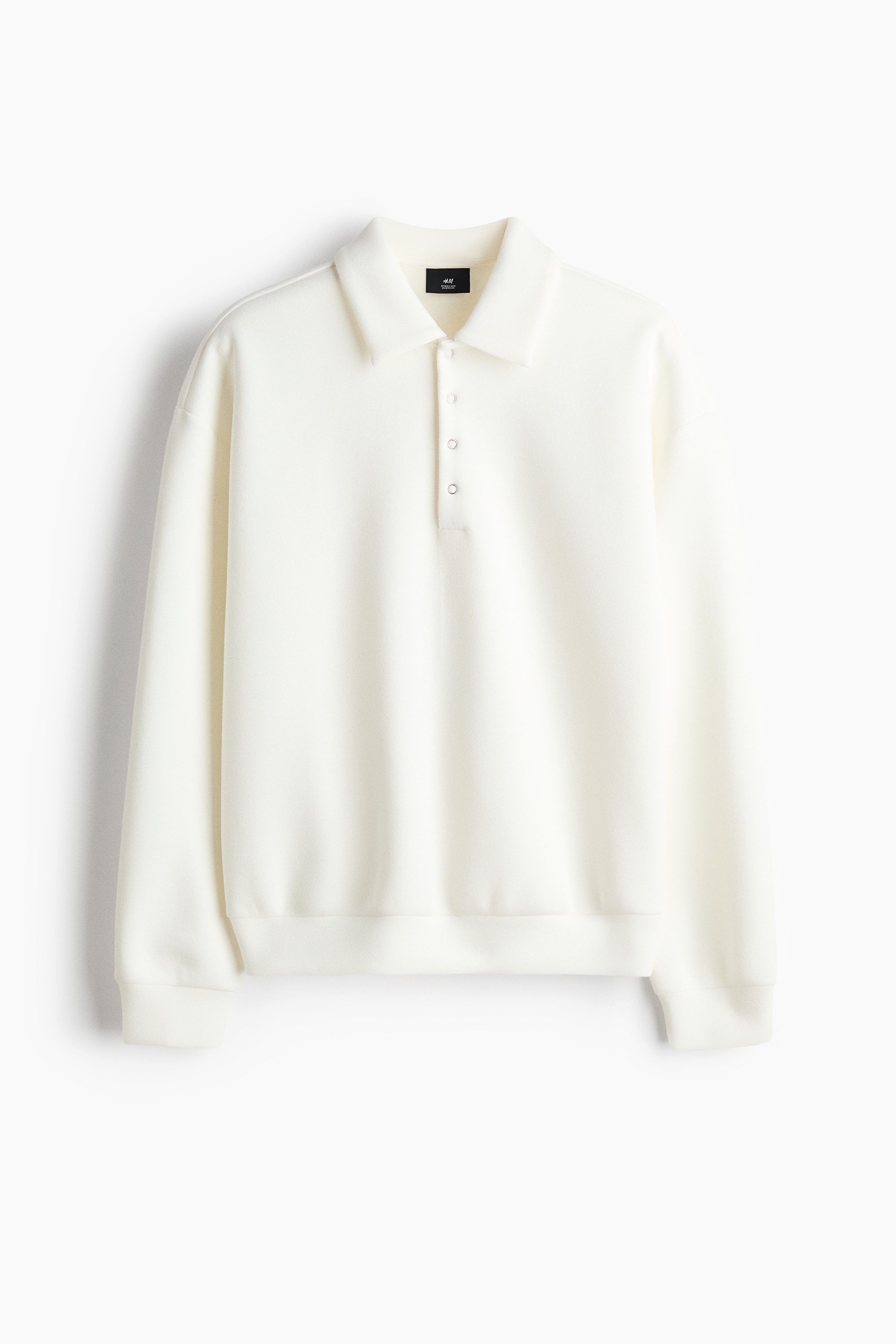 Oversized Scuba Polo Shirt - White/Black
