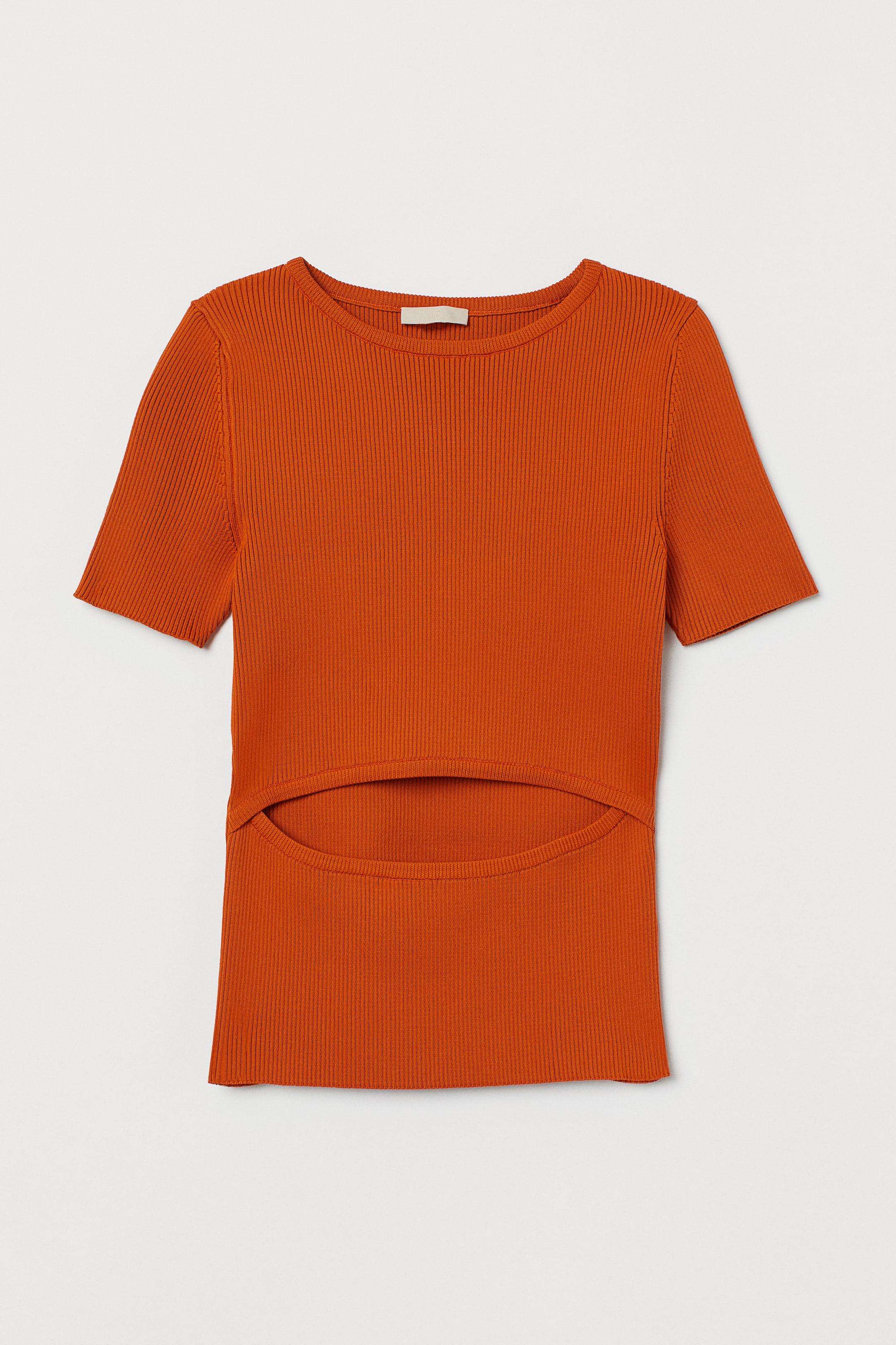 Ingrandisci l'immagine: Top a coste - Arancione - DONNA | H&M CH 1