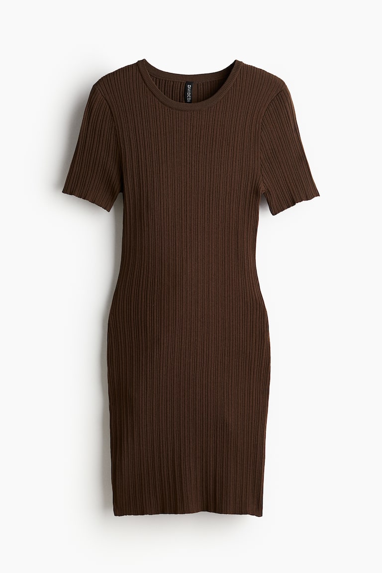 Abito bodycon in maglia a coste