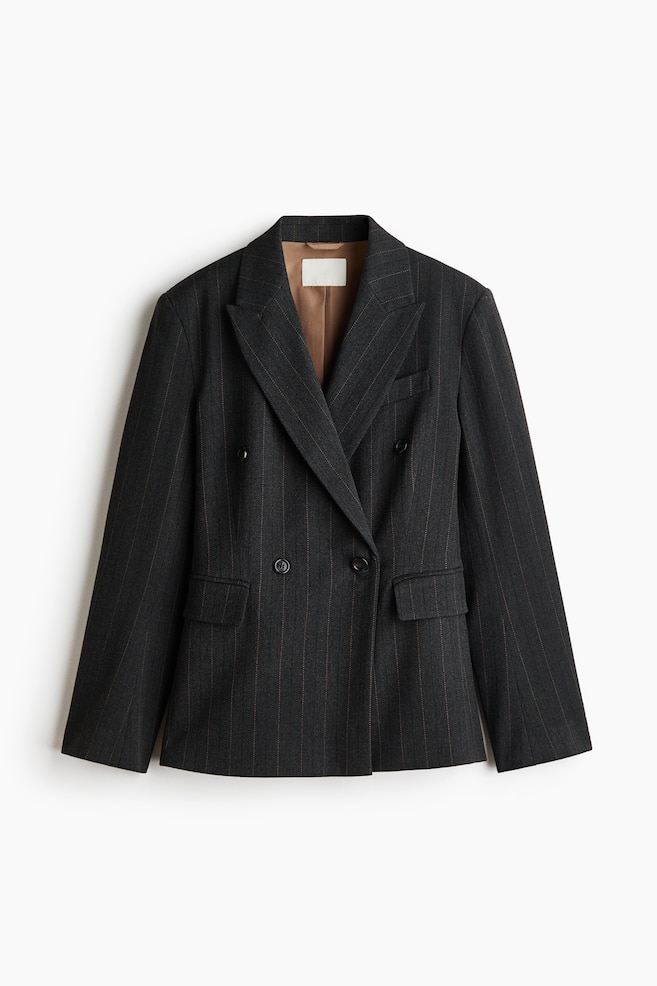 Blazer a doppio petto - Grigio scuro/gessato/Marrone scuro/gessato/Talpa polvere/quadri - 1
