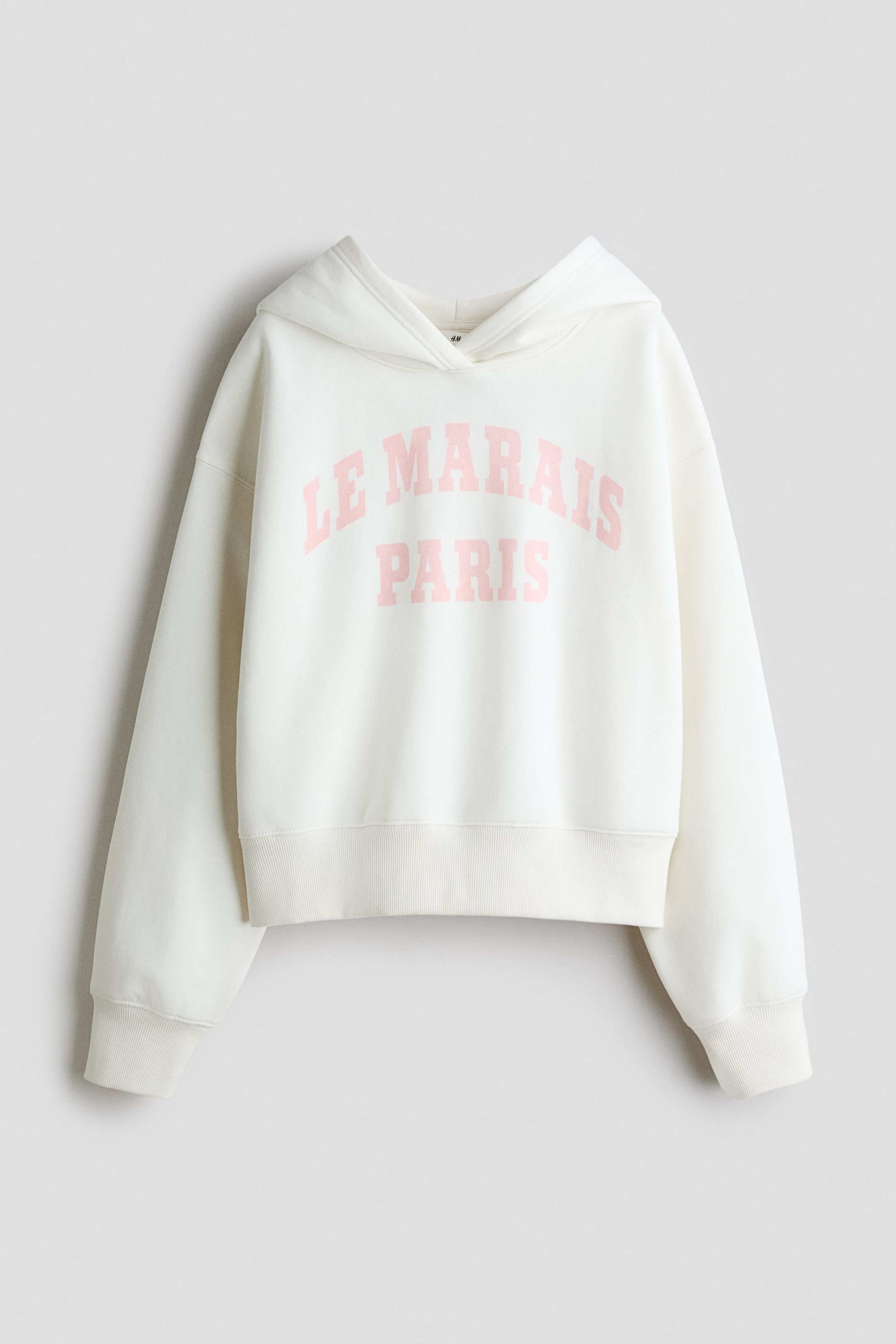 View larger image: Oversized motif-detail hoodie - White/Le Marais - Kids | H&M IE 1