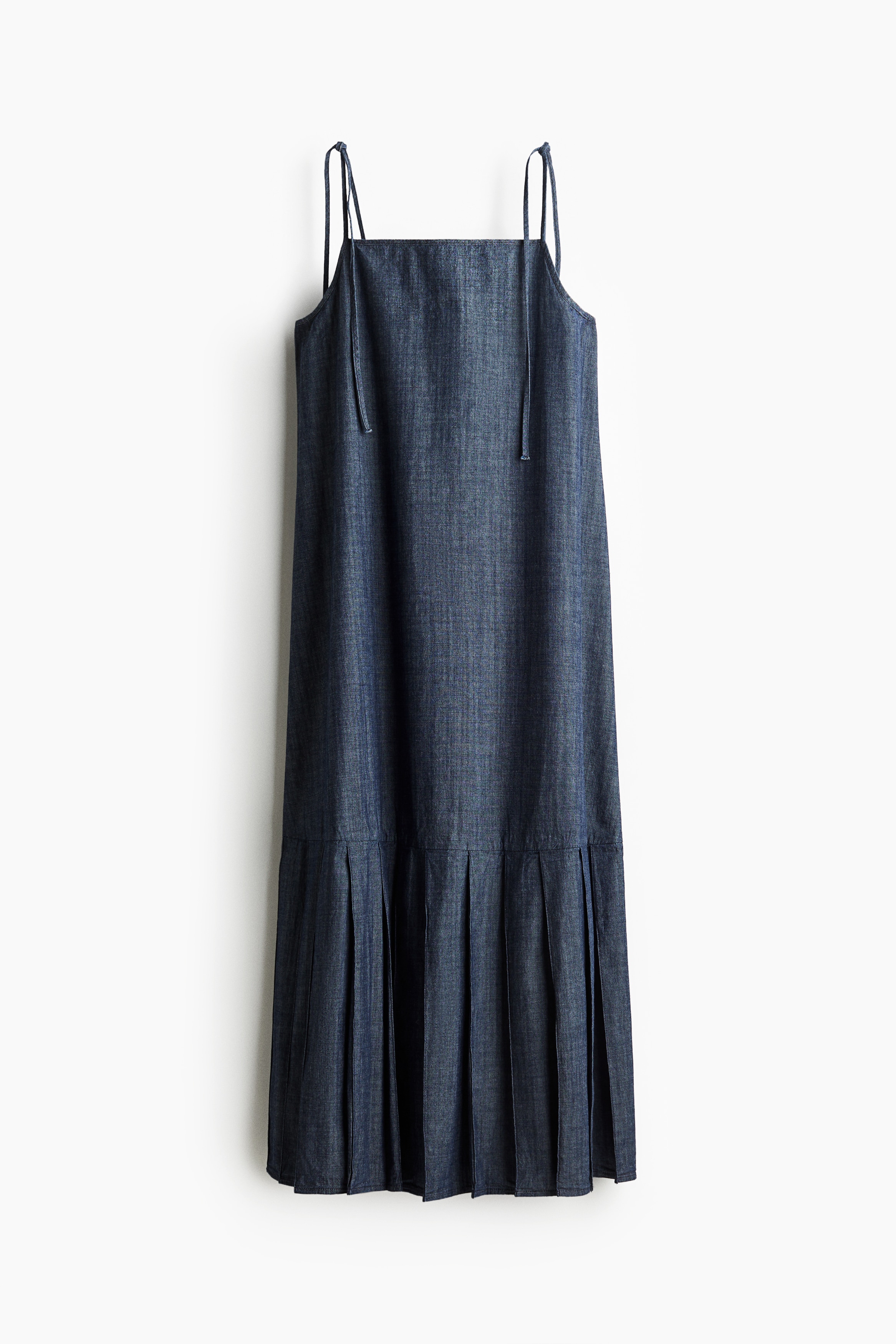 A-Line Denim Dress - Dark denim blue