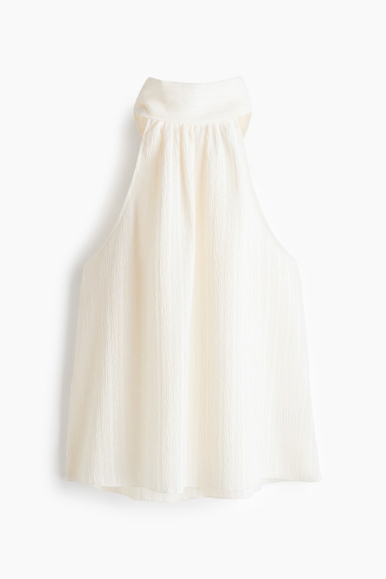 Reljefna bluza s halter izrezom