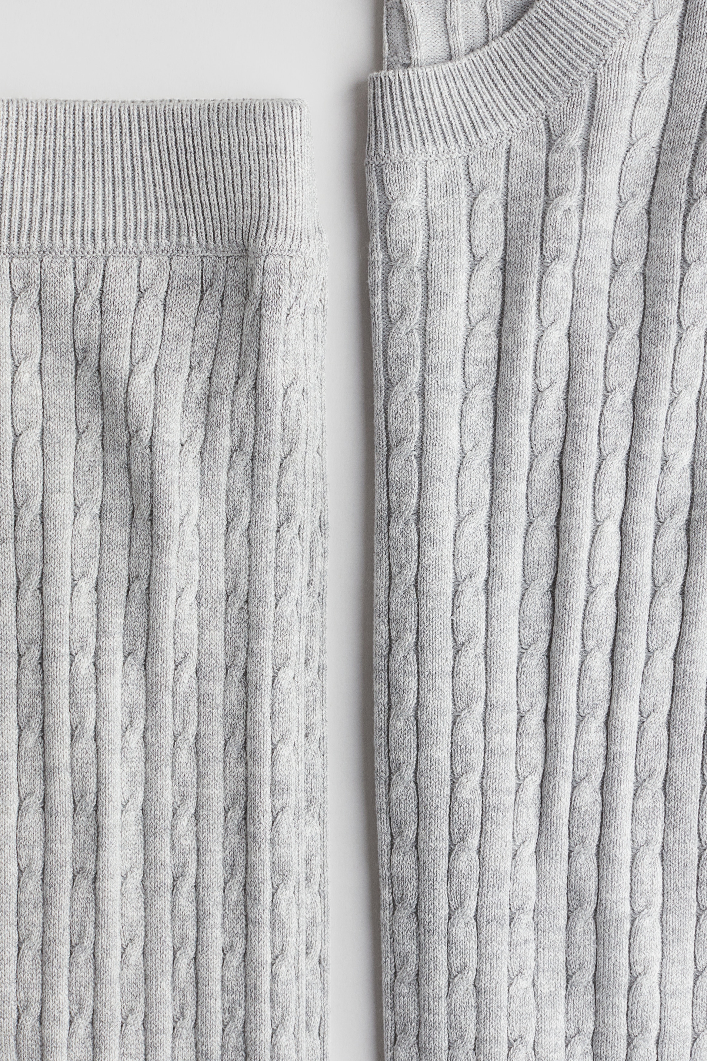 2-piece Knit Set - Light gray - Kids | H&M US