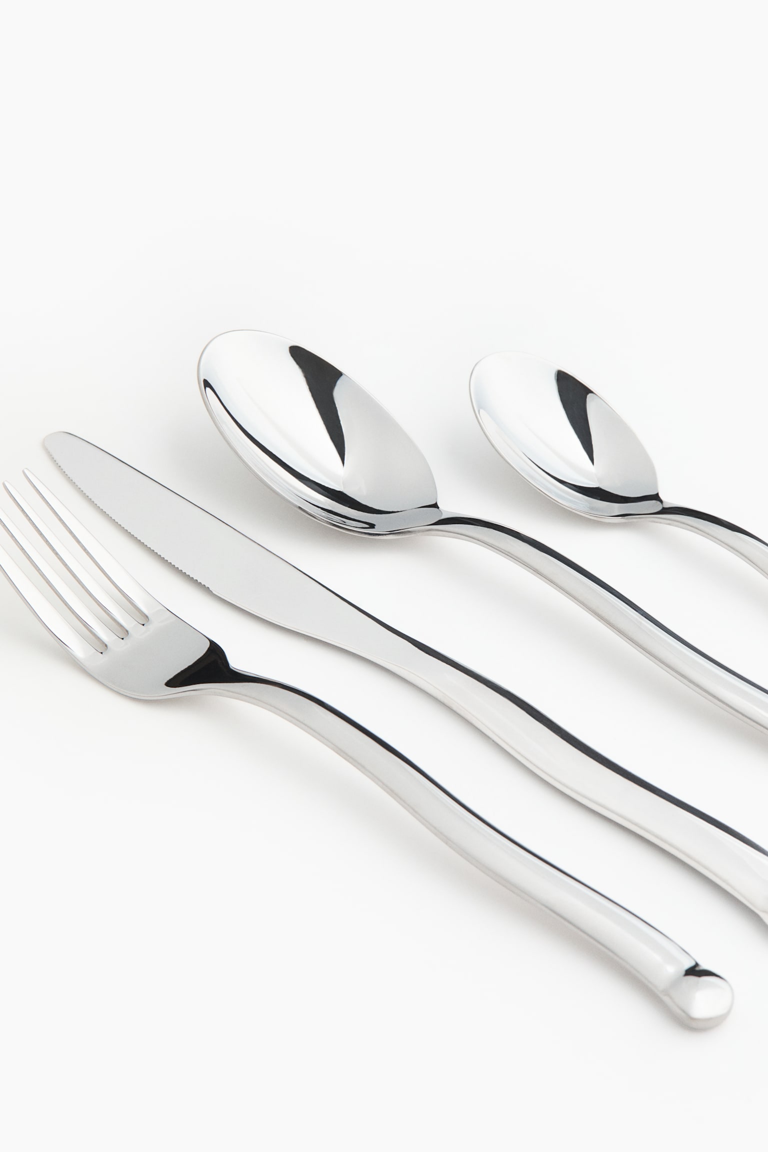 16dílný příbor z nerezové oceli - Stříbrná - 2