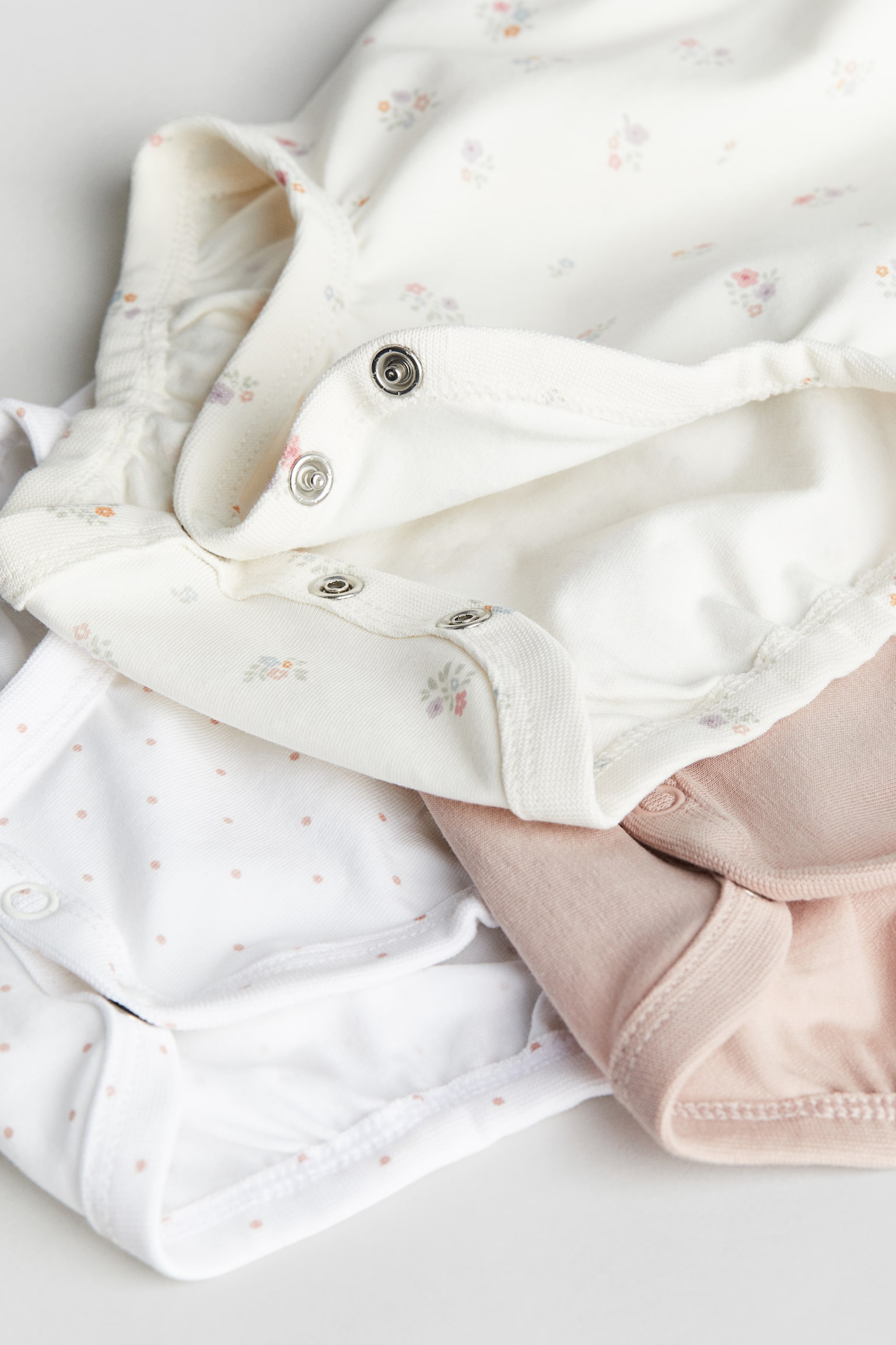 6-piece Cotton Jersey Set - Light dusty pink/Floral/White/Animals - 3