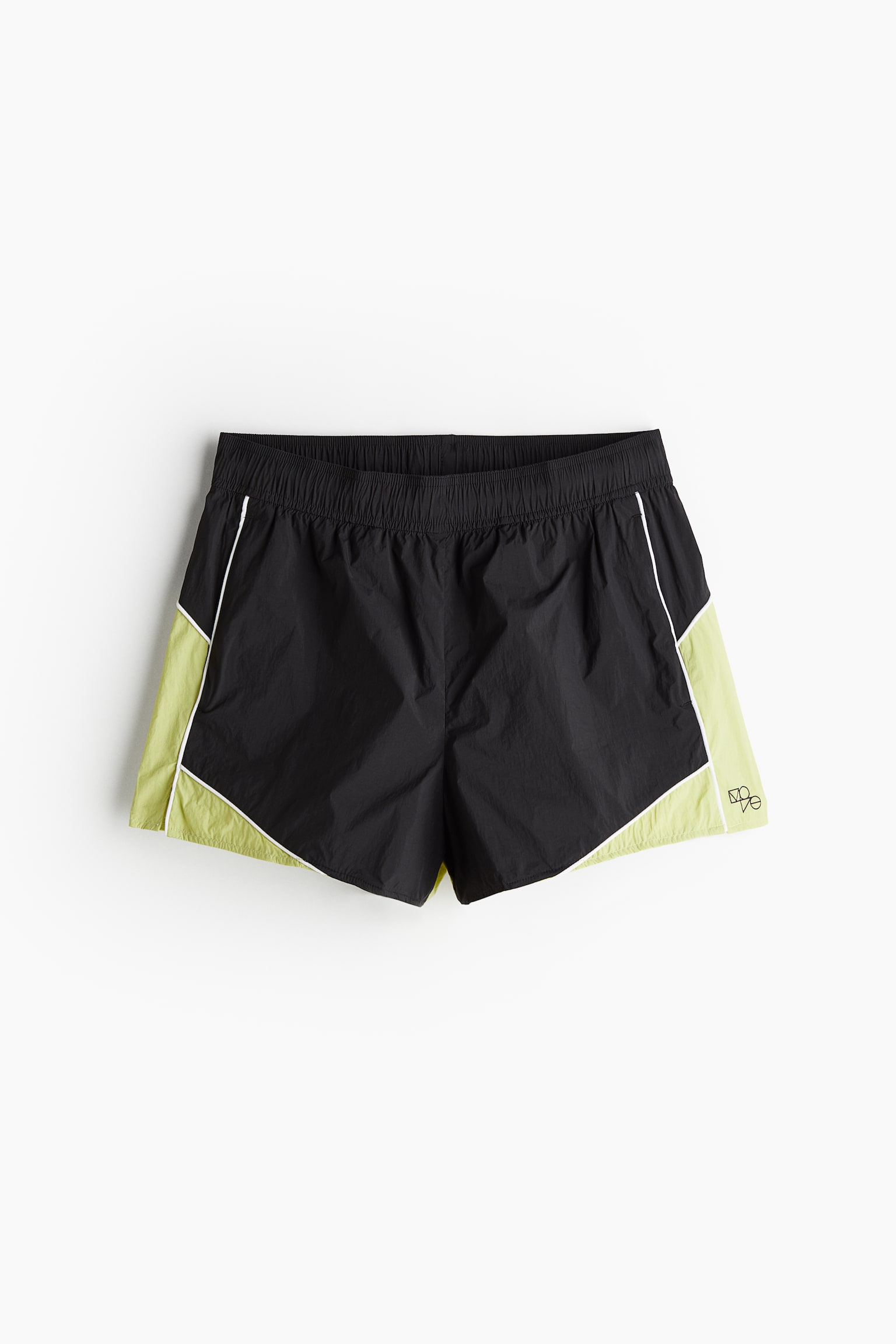 Running Shorts In DryMove™ - Black/Neon green - 2