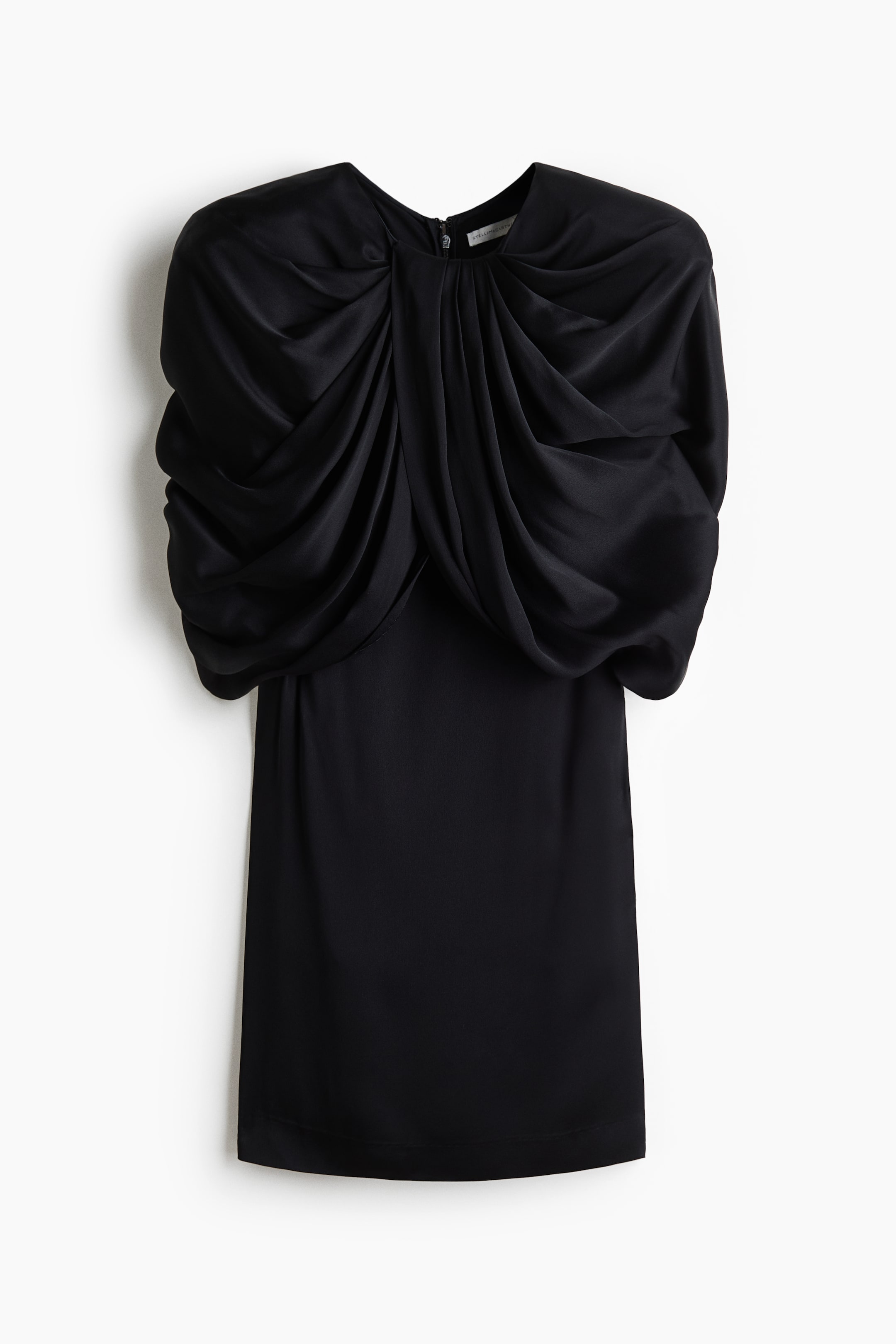 Draped Satin Mini Dress