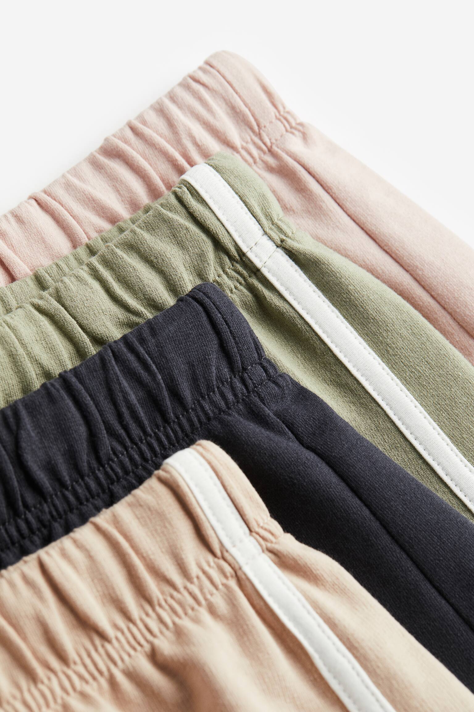 4-pack sweatshirt shorts - Light khaki green/Dark grey - 2