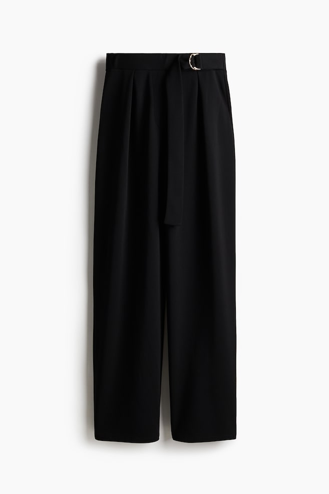 Belted Pants - Black/White - 1