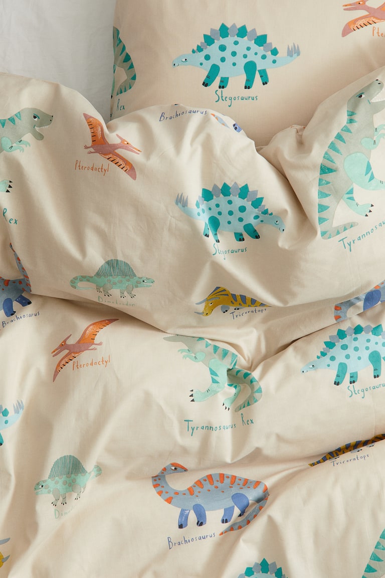 Patterned single duvet cover set