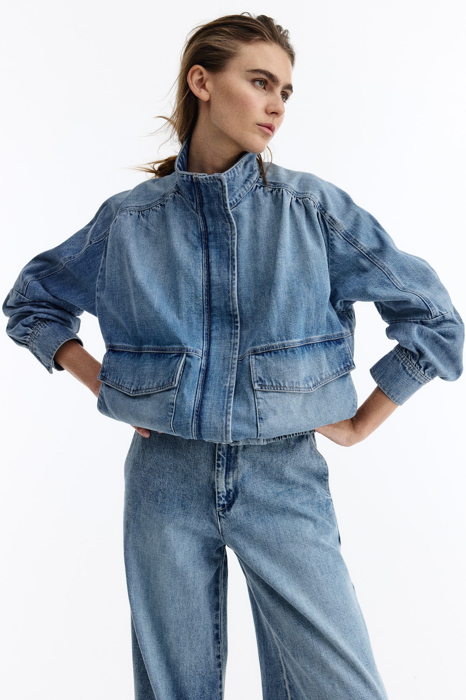 Oversized denim jacket - Denim blue - 6