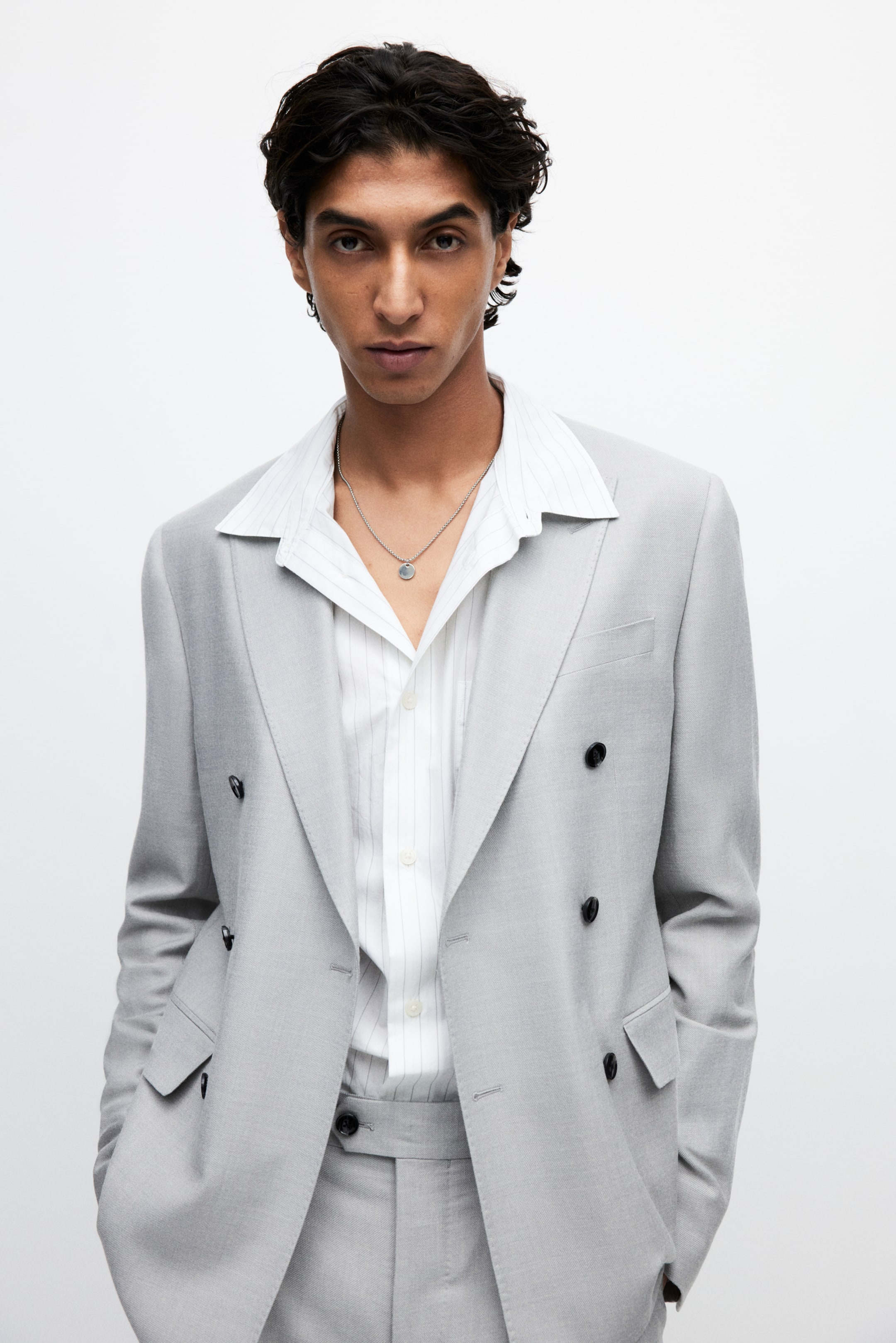 Regular-Fit Double-Breasted Jacket