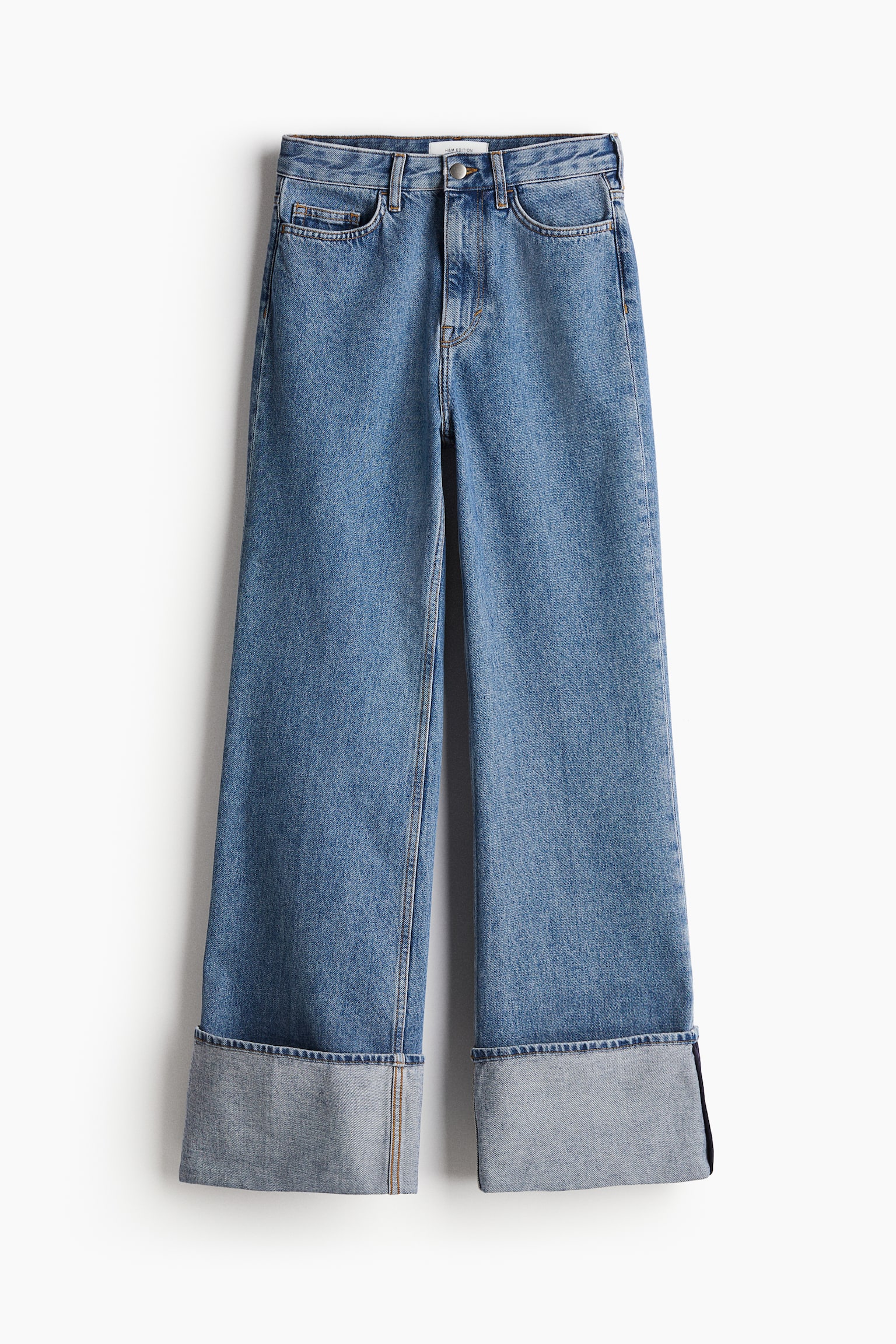 Wide turn-up jeans - Denim blue - 2