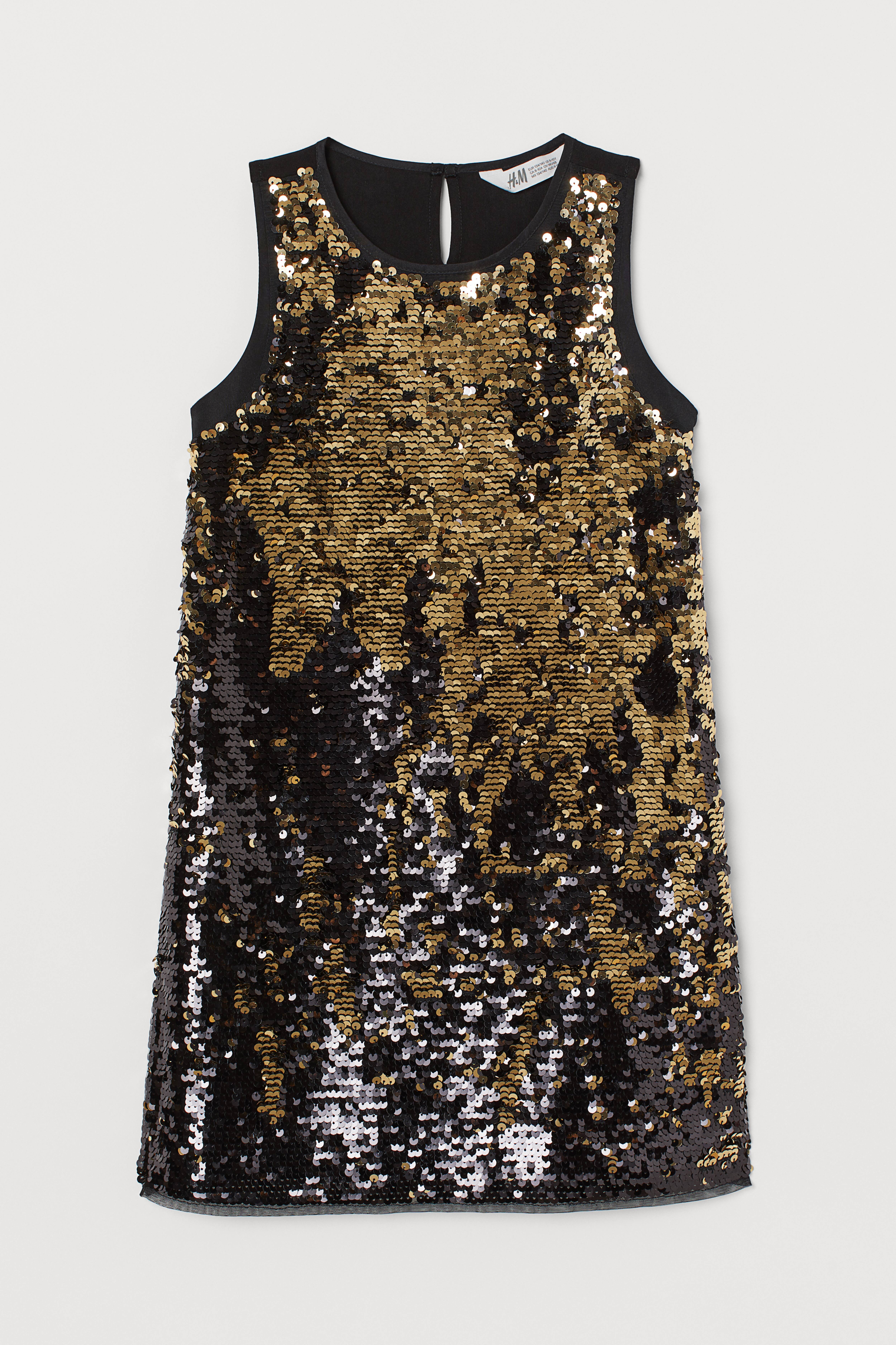 H&m fashion sequin dress black