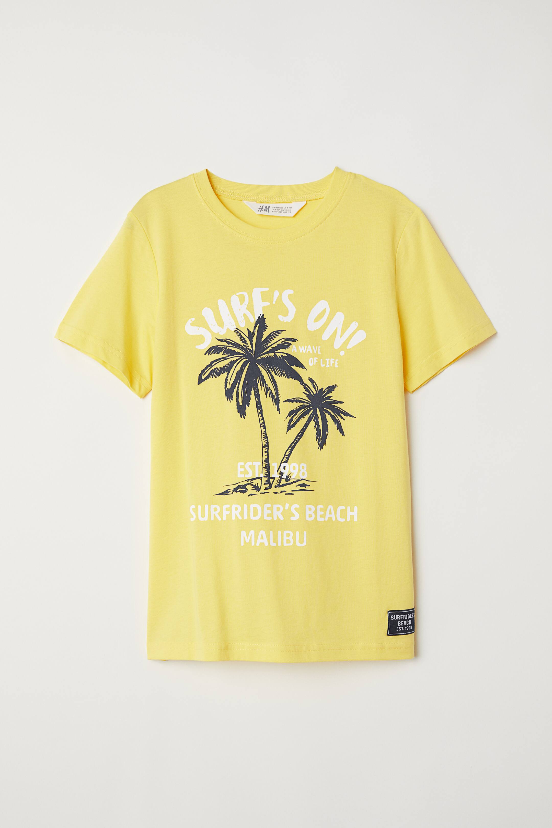 View larger image: Printed T-shirt - Yellow - Kids | H&M 1