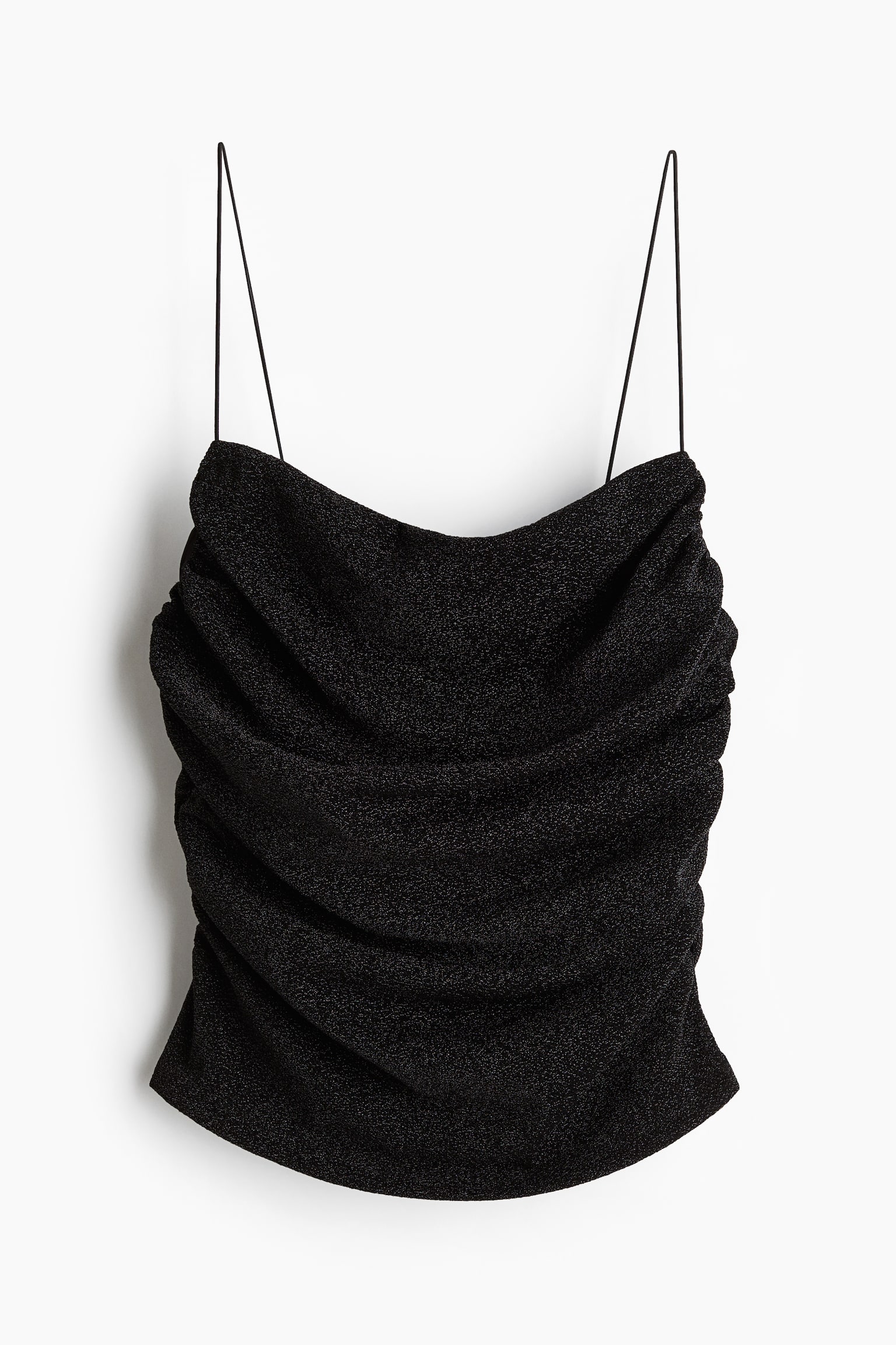 Draped strappy top - Black/Glittery/Silver-coloured/Bronze-coloured - 2