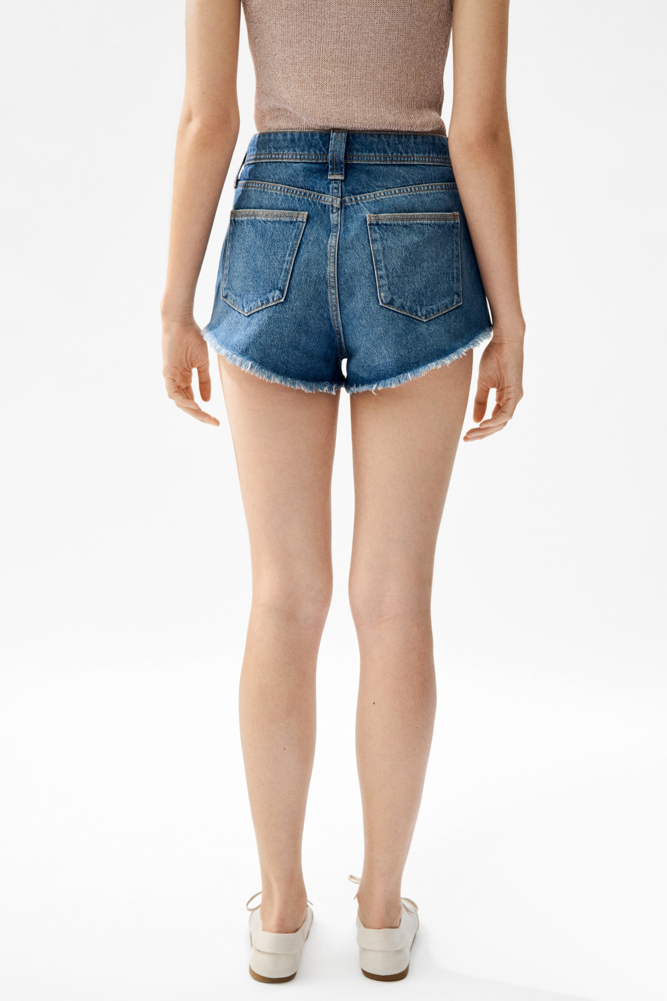 Frayed Denim Shorts