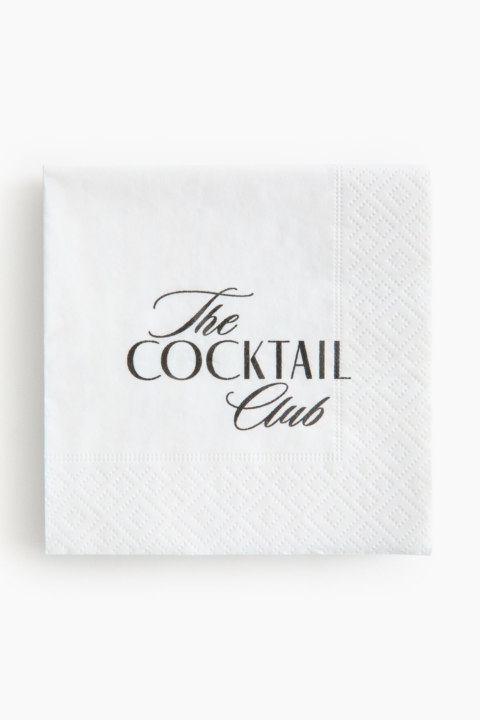 Pack de 15 servilletas de papel - Blanco/The Cocktail Club