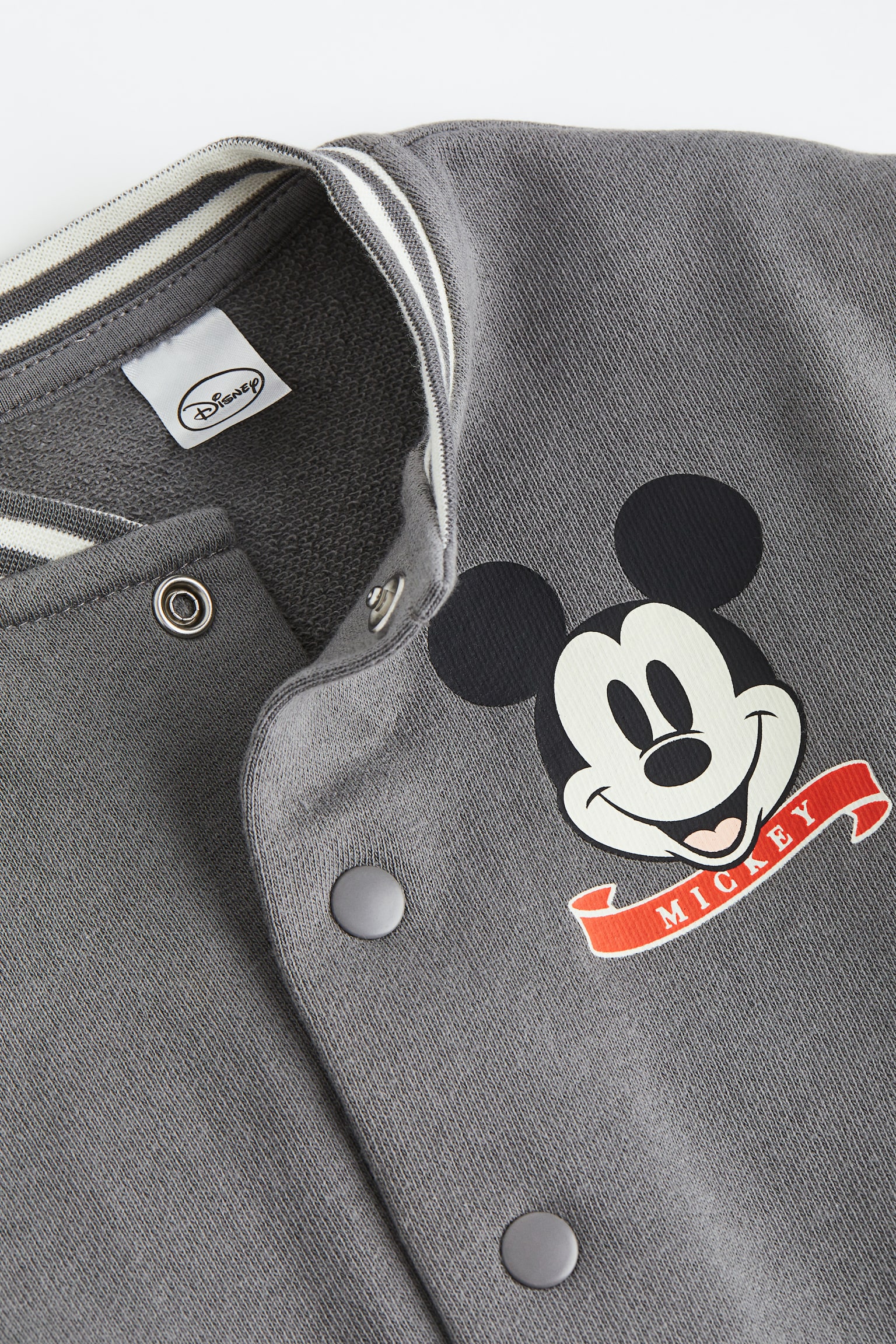 Print Baseball Jacket - Grey/Mickey Mouse/Dark grey/SmileyWorld®/White/Mickey Mouse/Dark blue/Mickey Mouse - 2