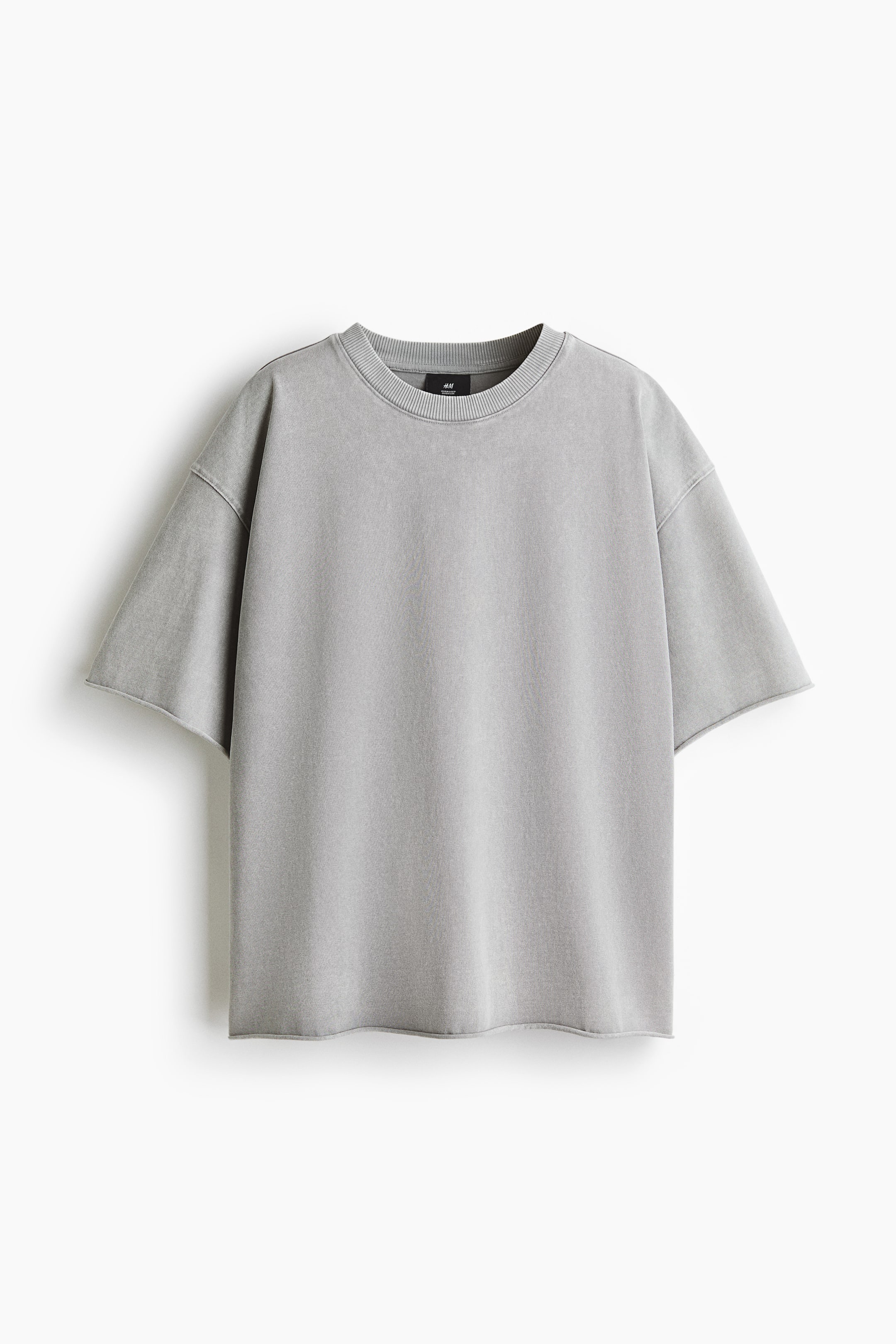 View larger image: Oversized Fit Boxy-style t-shirt - Gray - Men | H&M US 1