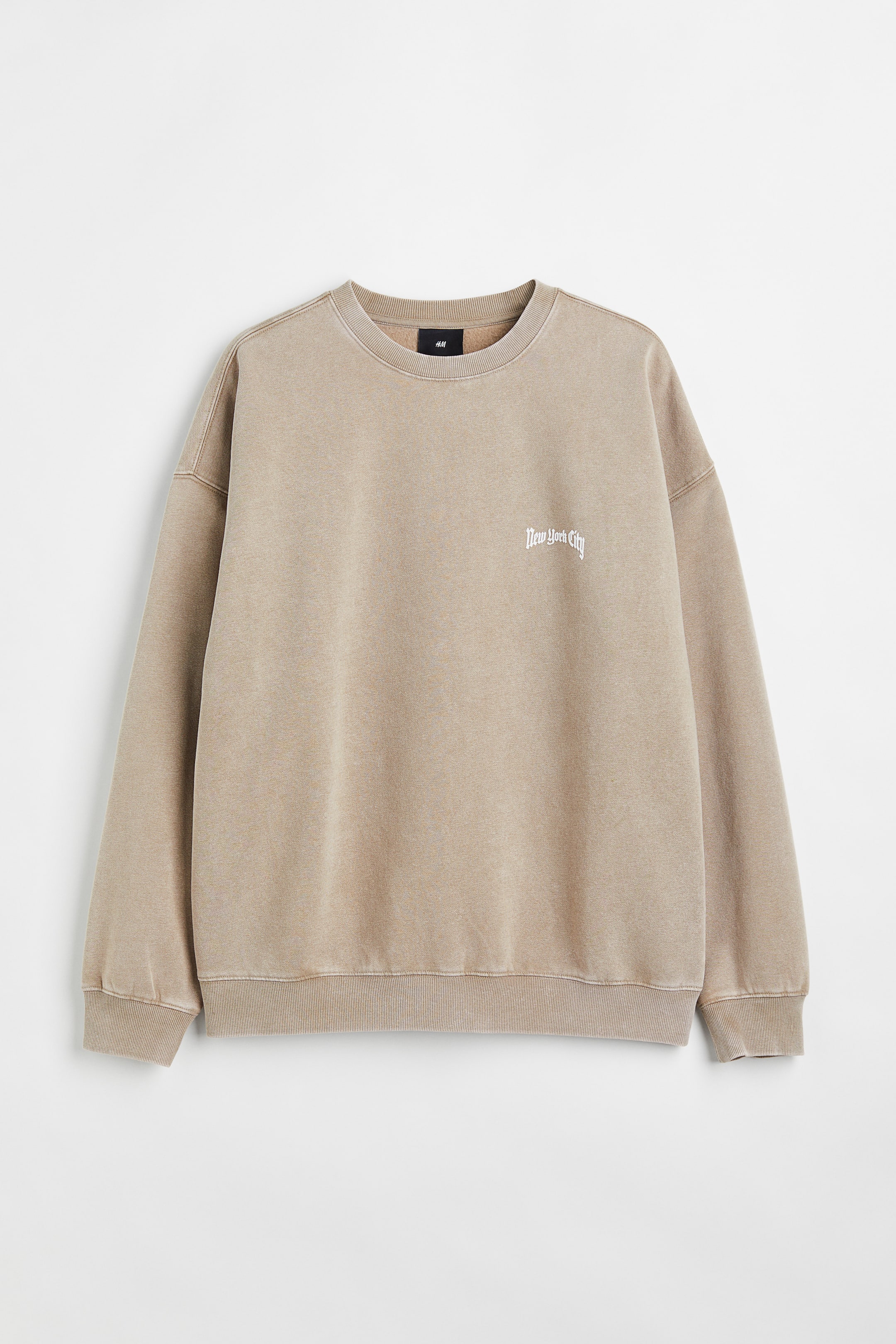 Xem ảnh lớn hơn: Áo nỉ kiểu bạc màu Relaxed Fit - Màu be - Men | H&M VN 1