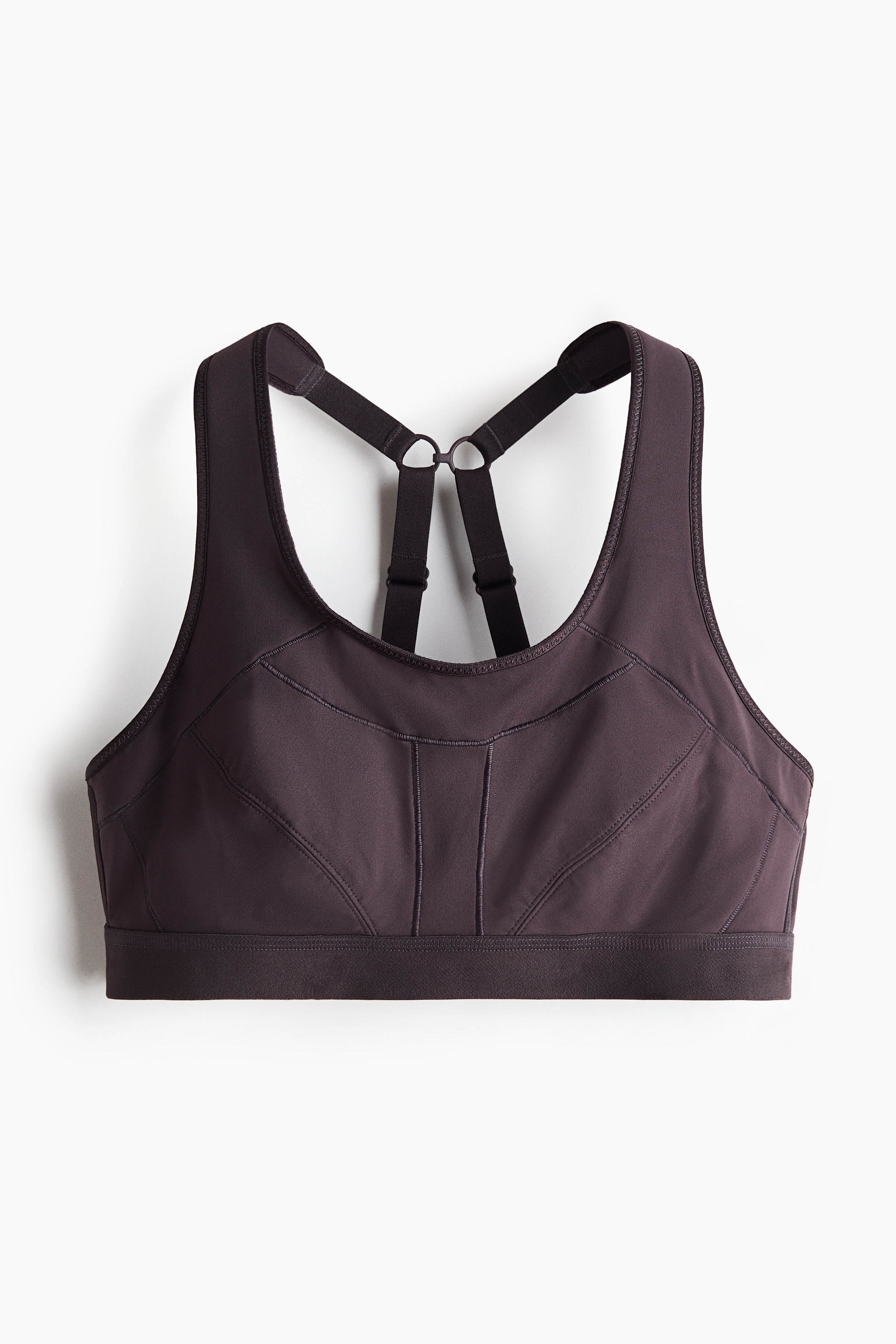 ハイサポートスポーツブラ DryMove™ - プラム/ブラック/ウォームブラウン