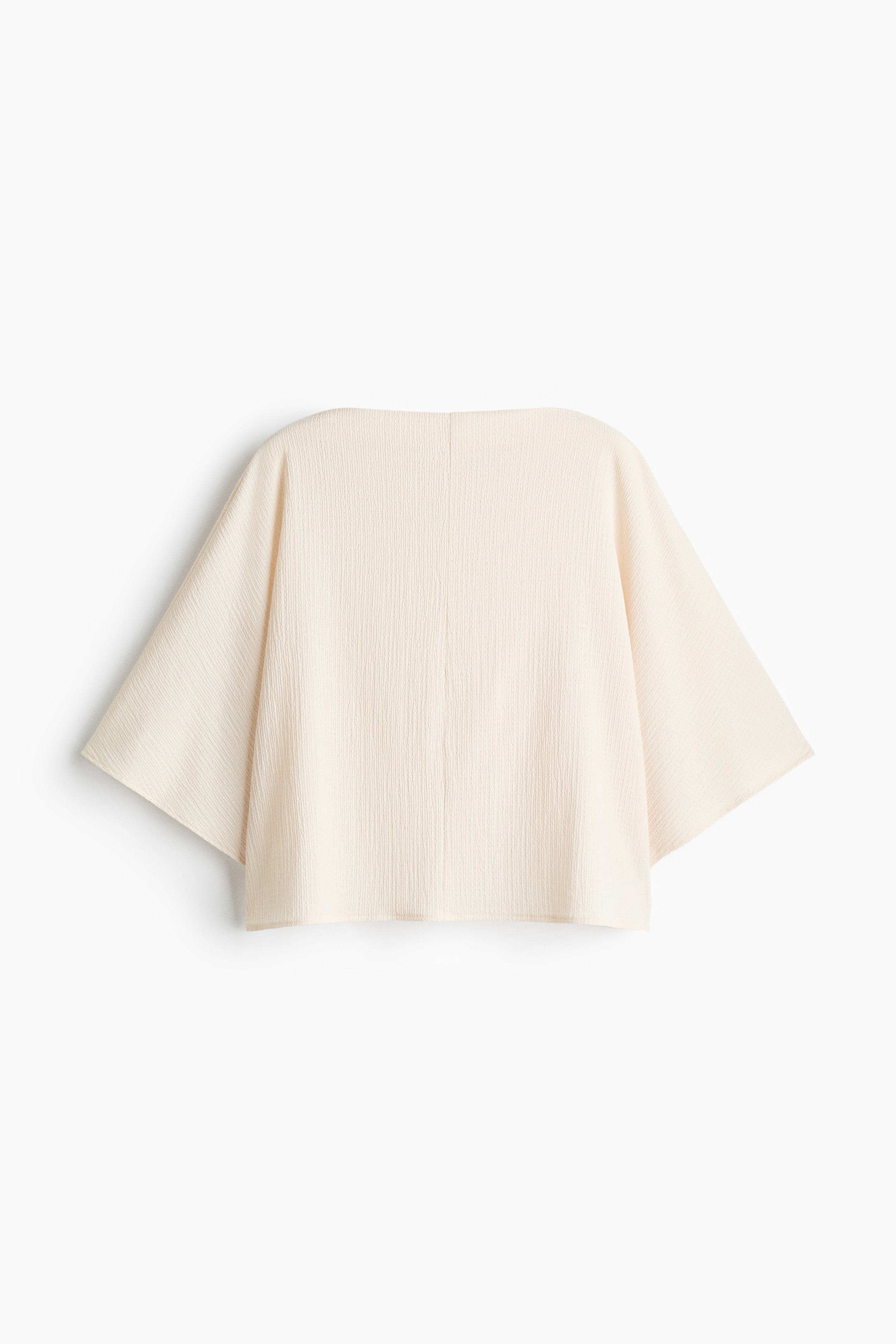 Crinkled boat-neck top