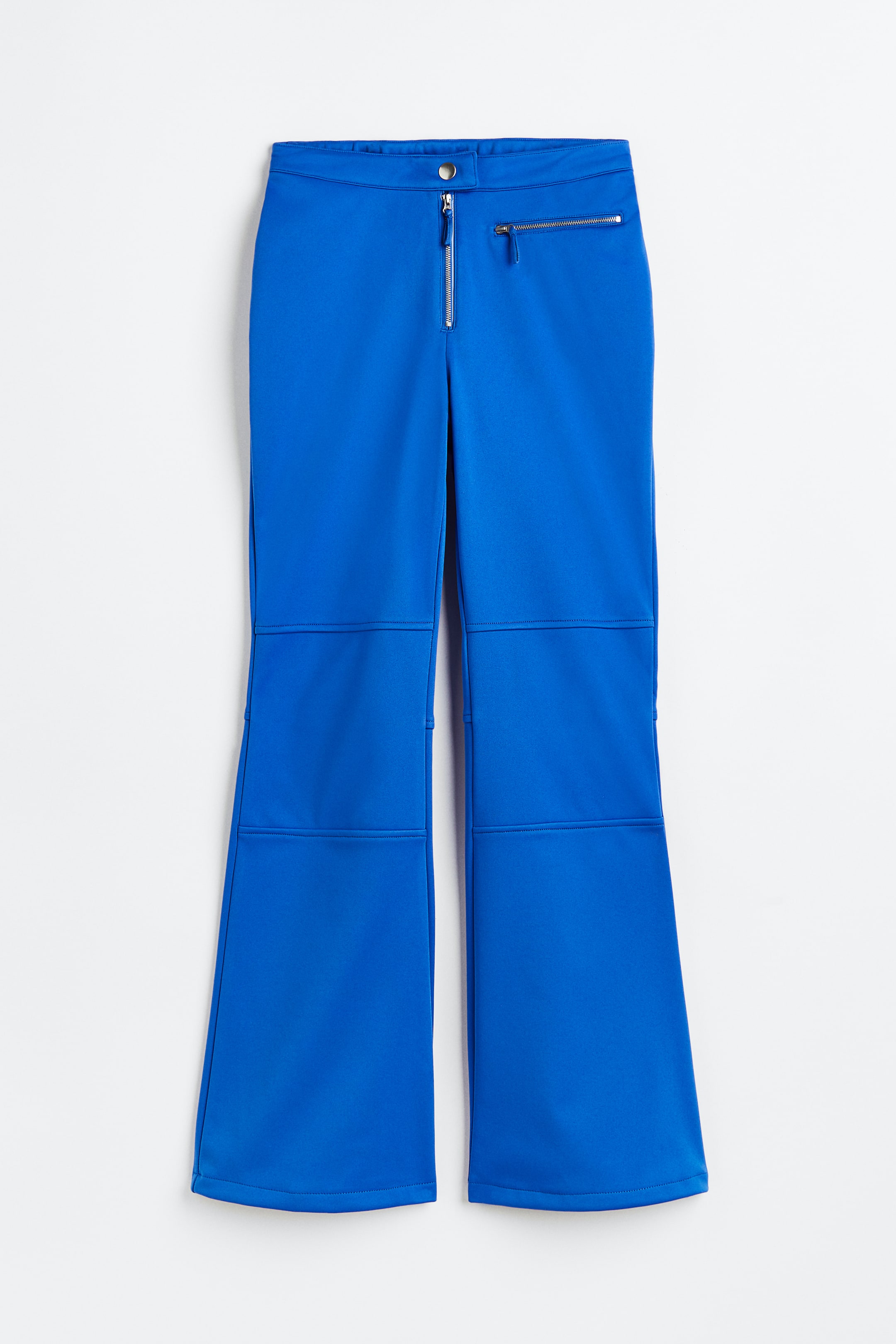 Flared Ski Pants High Waist Long Bright Blue Ladies Handm Us