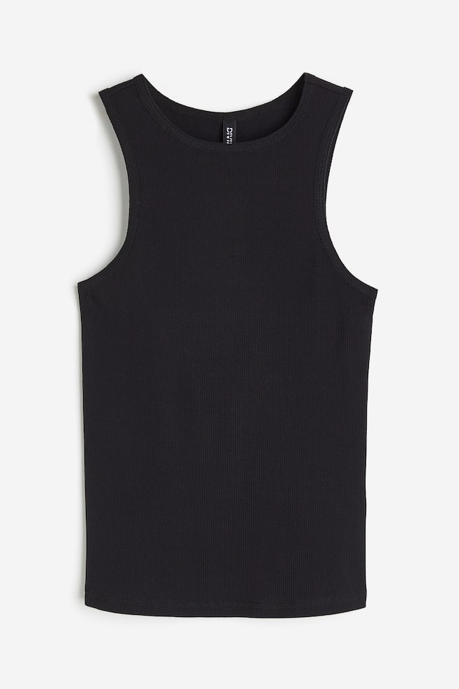 Ribbed vest top - Black/Cream/Printemps Studio/Light grey/Tu Es Belle/Black - 2