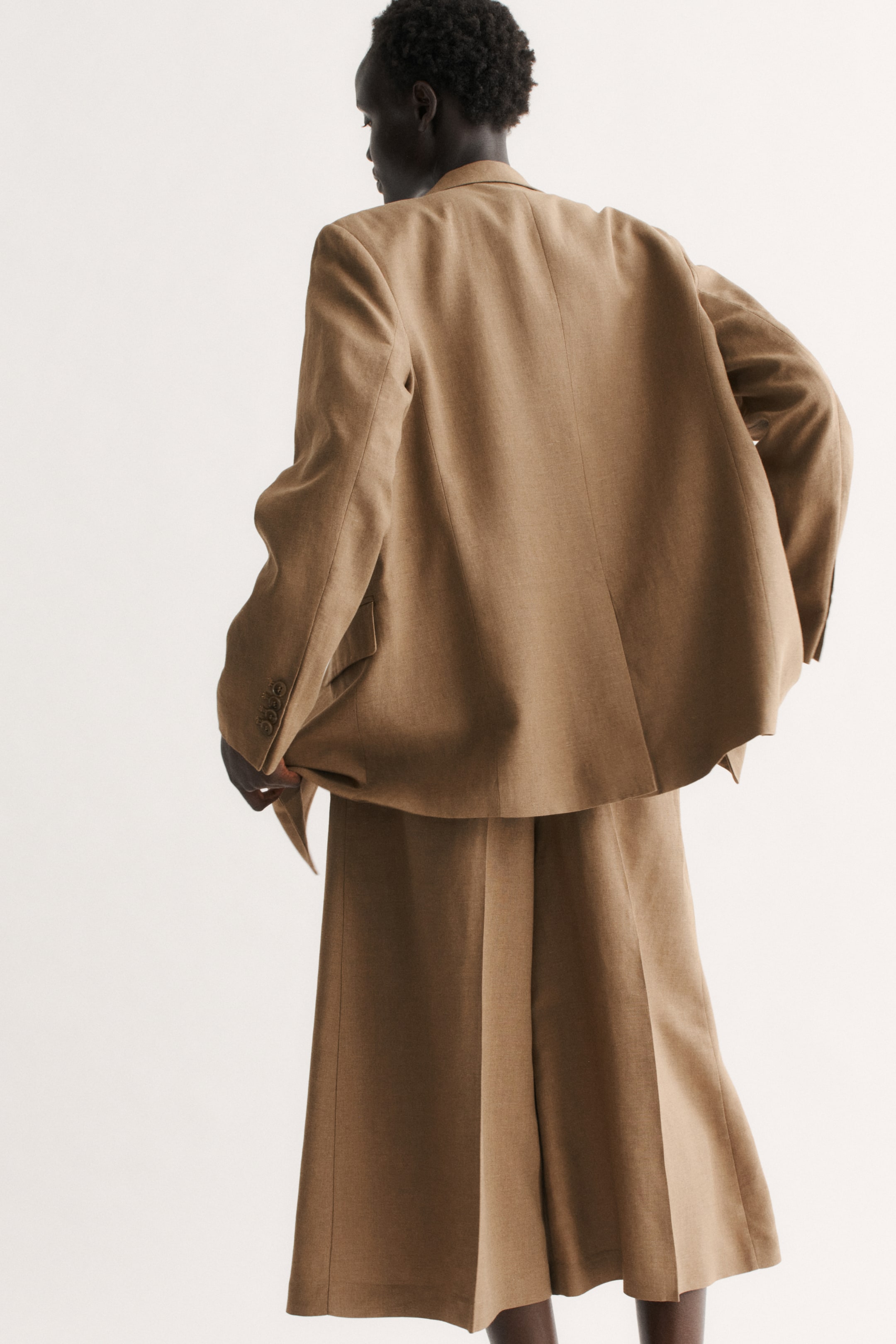 Dressy Linen-Blend Culottes