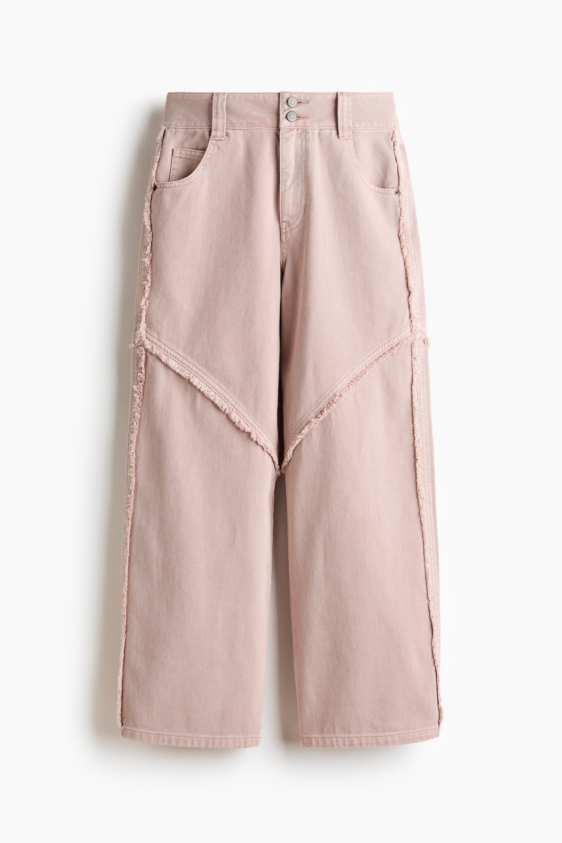 拡大画像を表示: フレイドトリムデニム - パウダーピンク - レディース | H&M JP 4