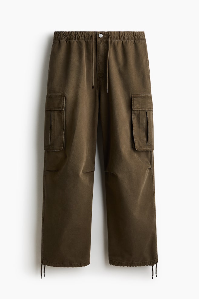 Loose-Fit Cargo Pants - Khaki green/Black/Dark gray - 1