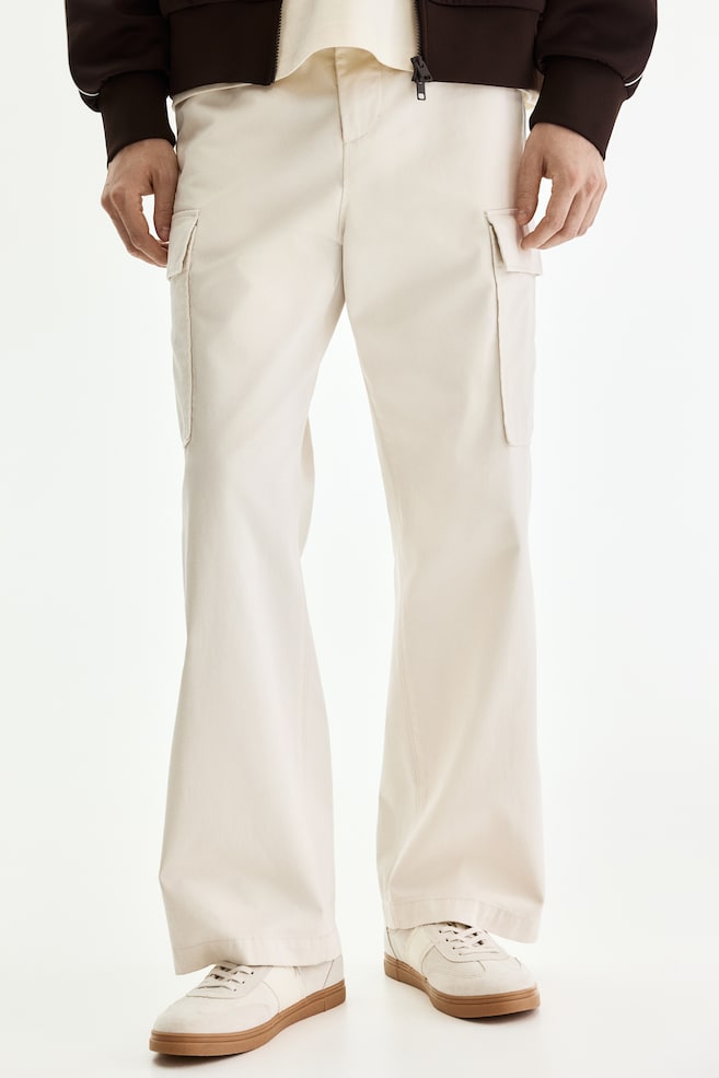 Relaxed-Fit Cotton Cargo Pants-Cream - 6