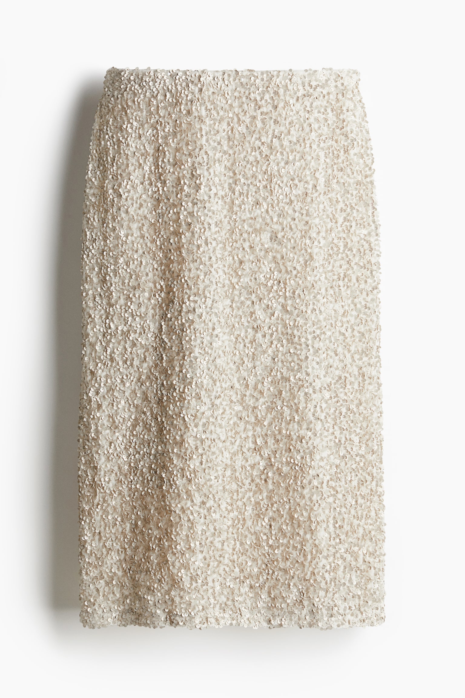 Sequined pencil skirt - Light beige - 2