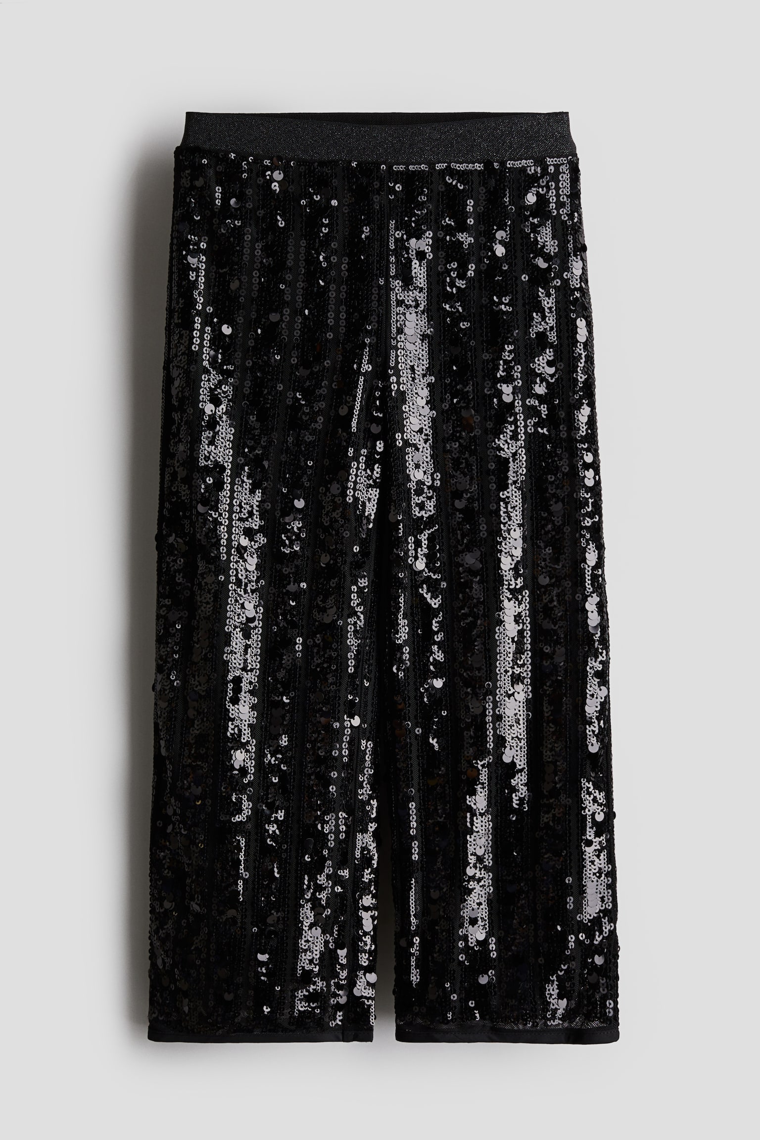 Sequined trousers - Black - 1