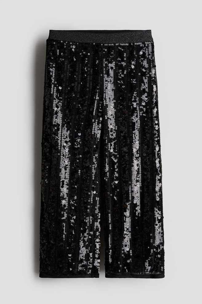 Calças com lantejoulas - Preto - 1
