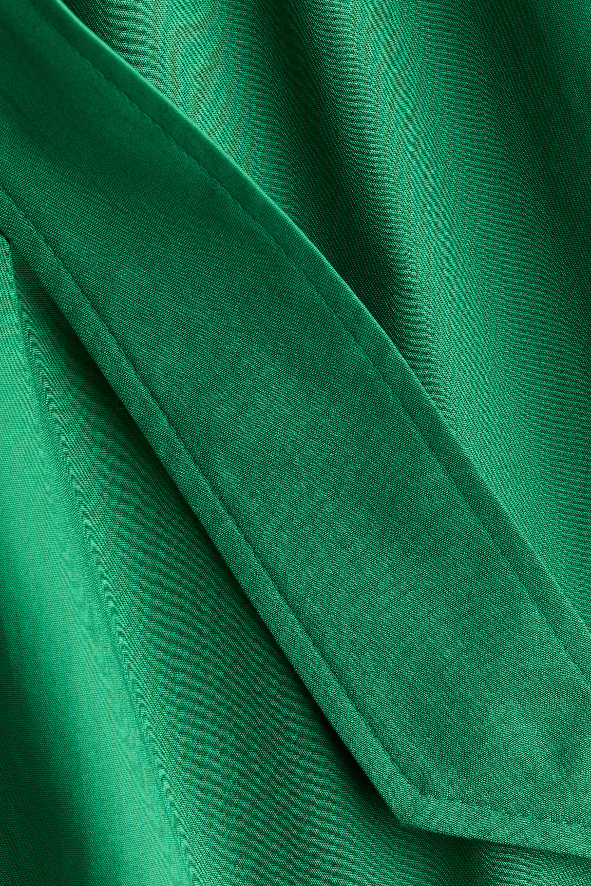 h&m green shirt dress H&M Women's Broderie-anglaise Cotton Shirt Dress - Green