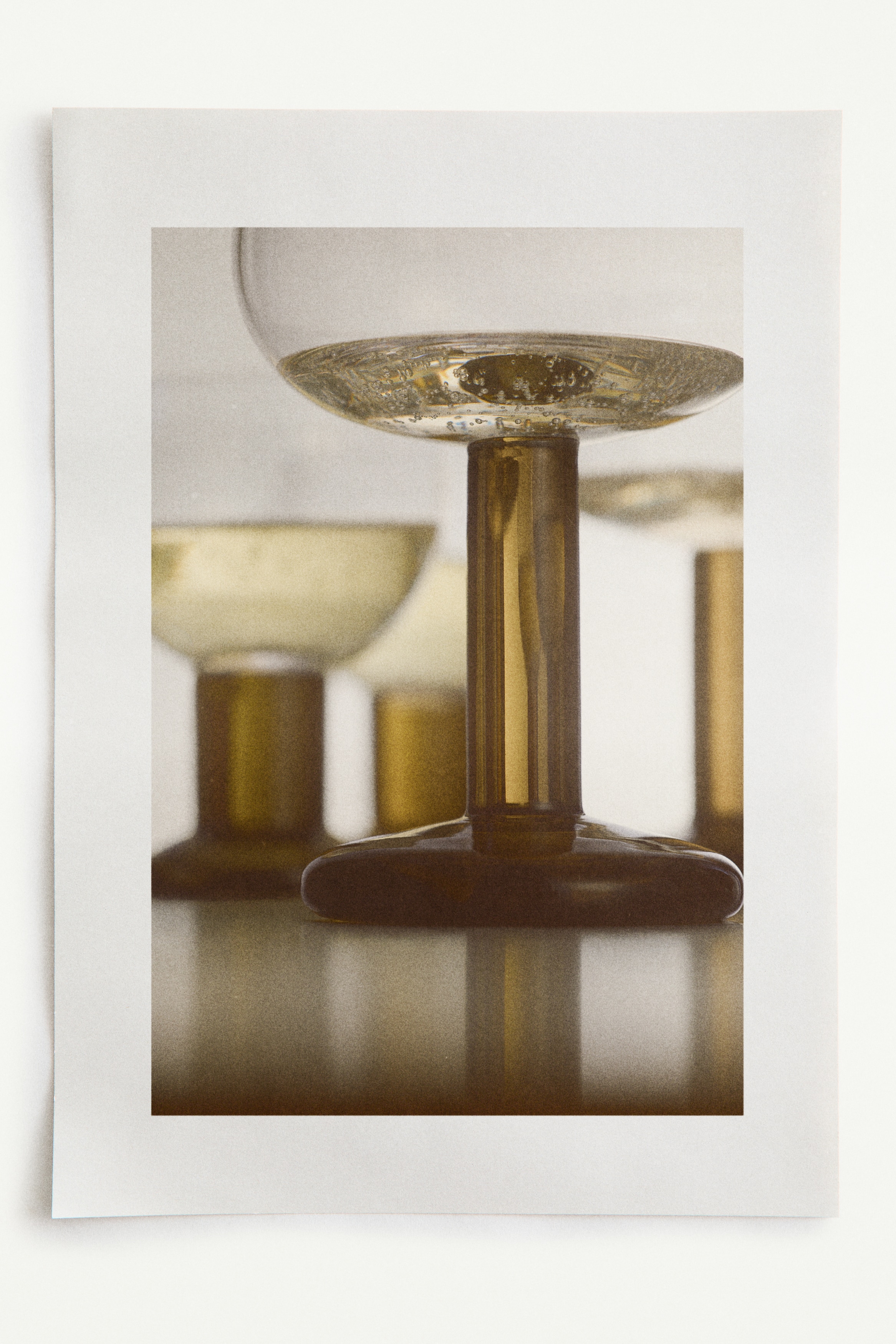 Pack de 2 taças em vidro soprado - Transparente/Verde oliva/Transparente/Rosa claro