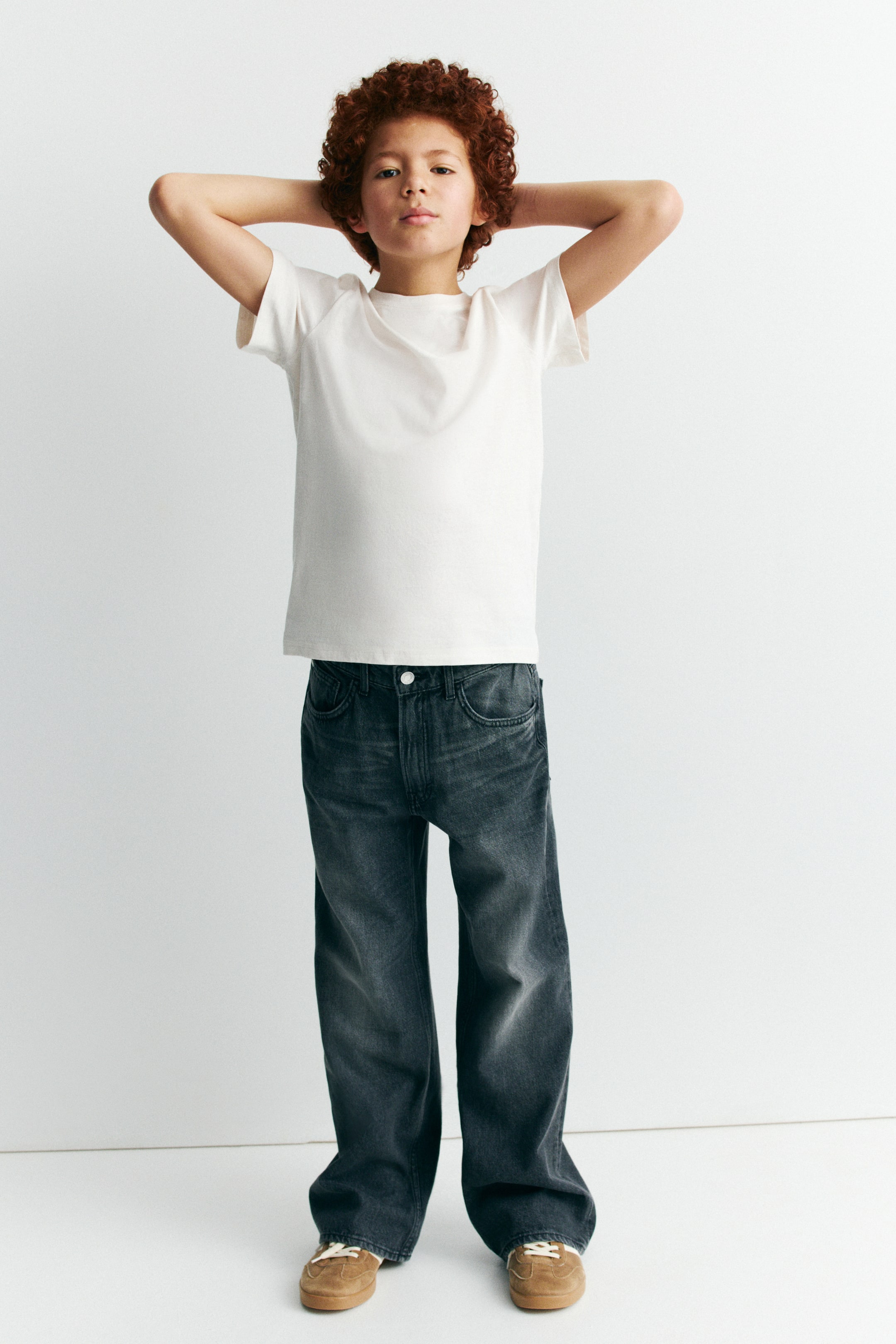Loose-Fit Bootcut Leg Jeans