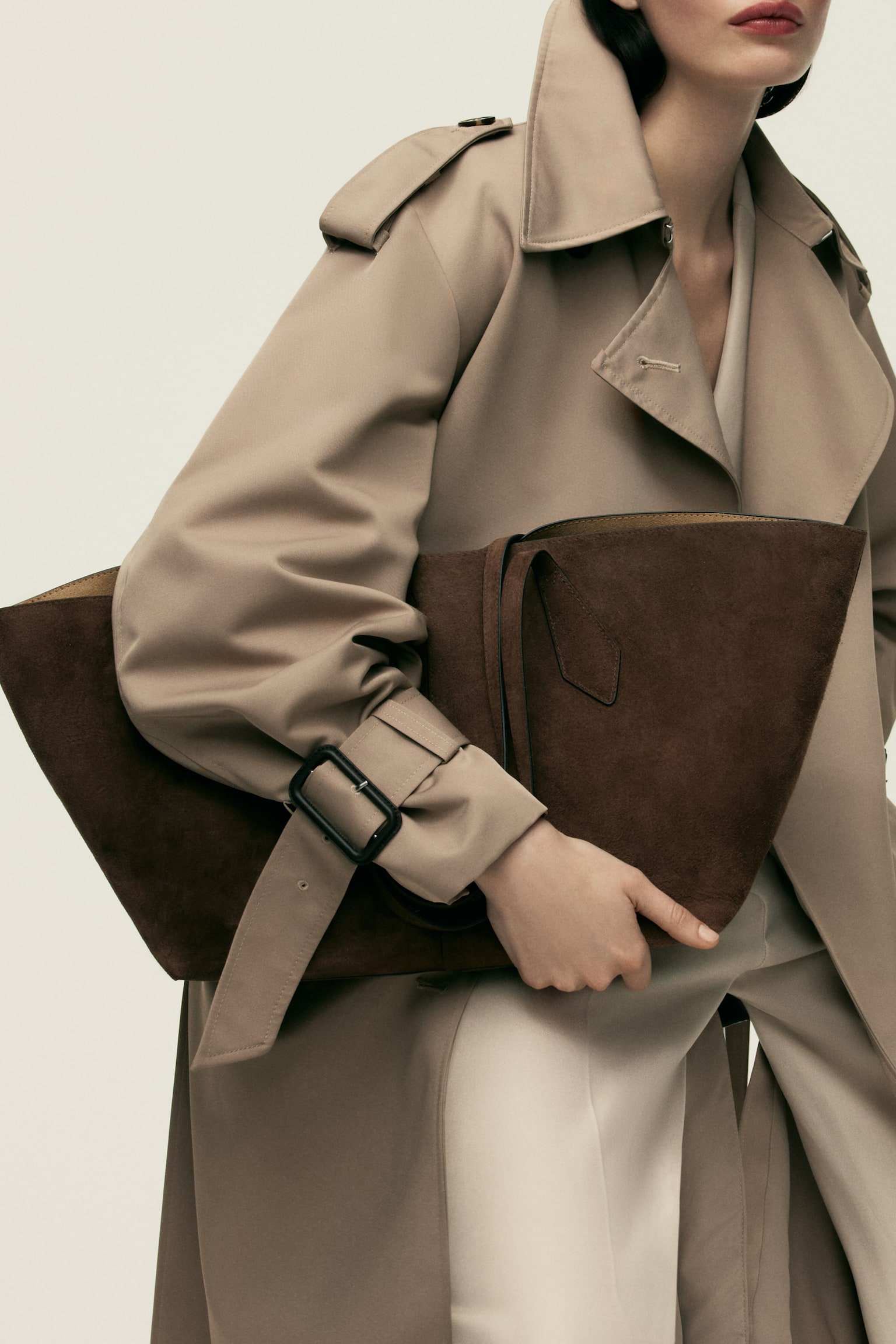 Suede shopper - Brown - 4
